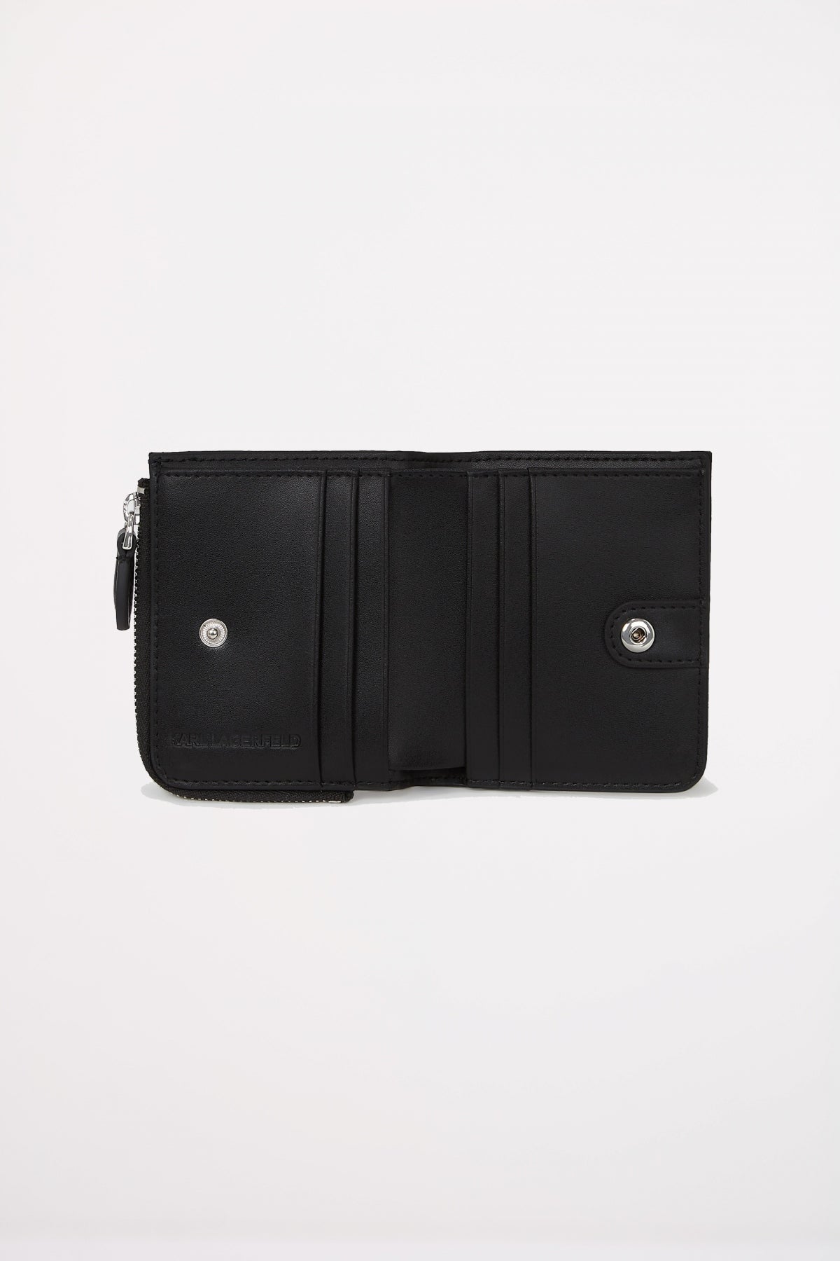 KARL LAGERFELD  IKON NYLON PIN SM ZIP WALL  en color NEGRO  (3)
