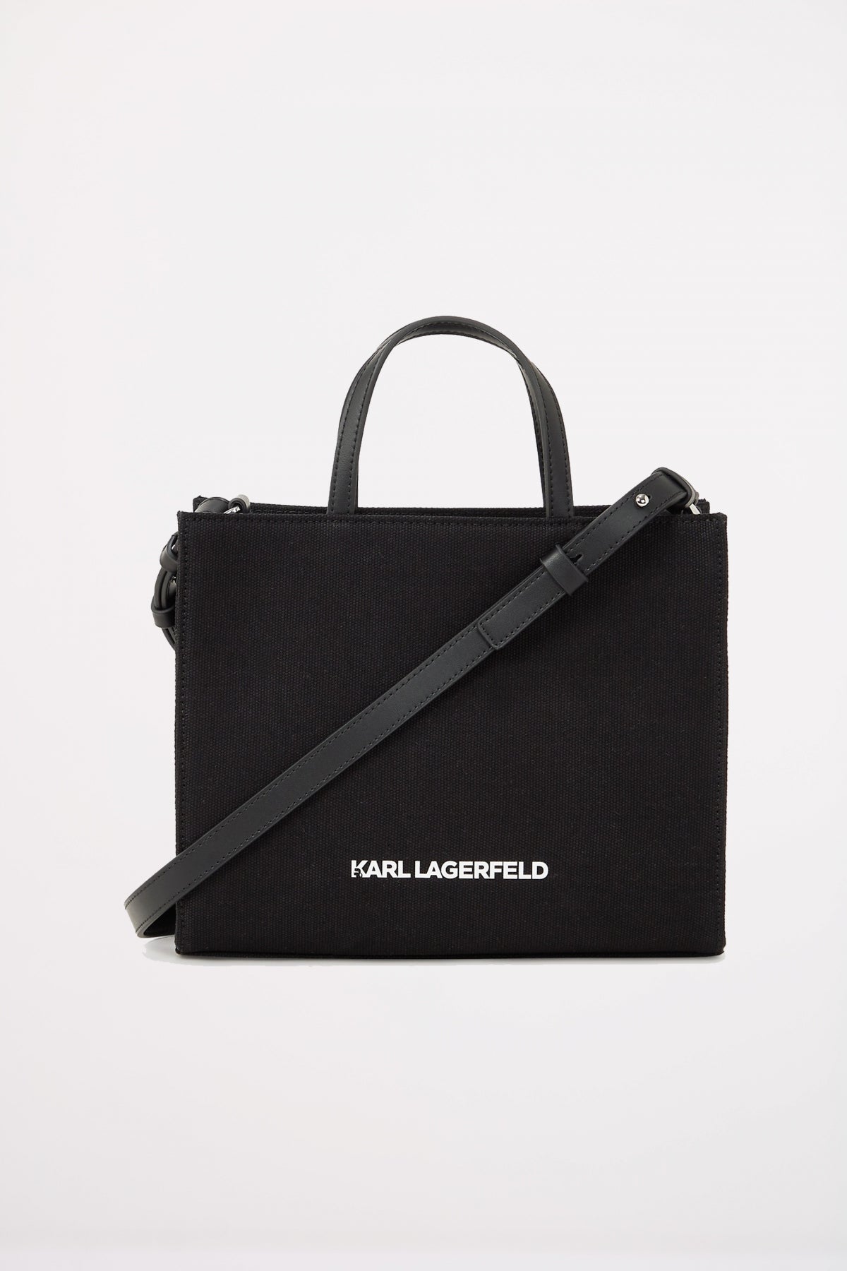 KARL LAGERFELD IKON AOP SM SQUARE TOTE en color NEGRO  (2)
