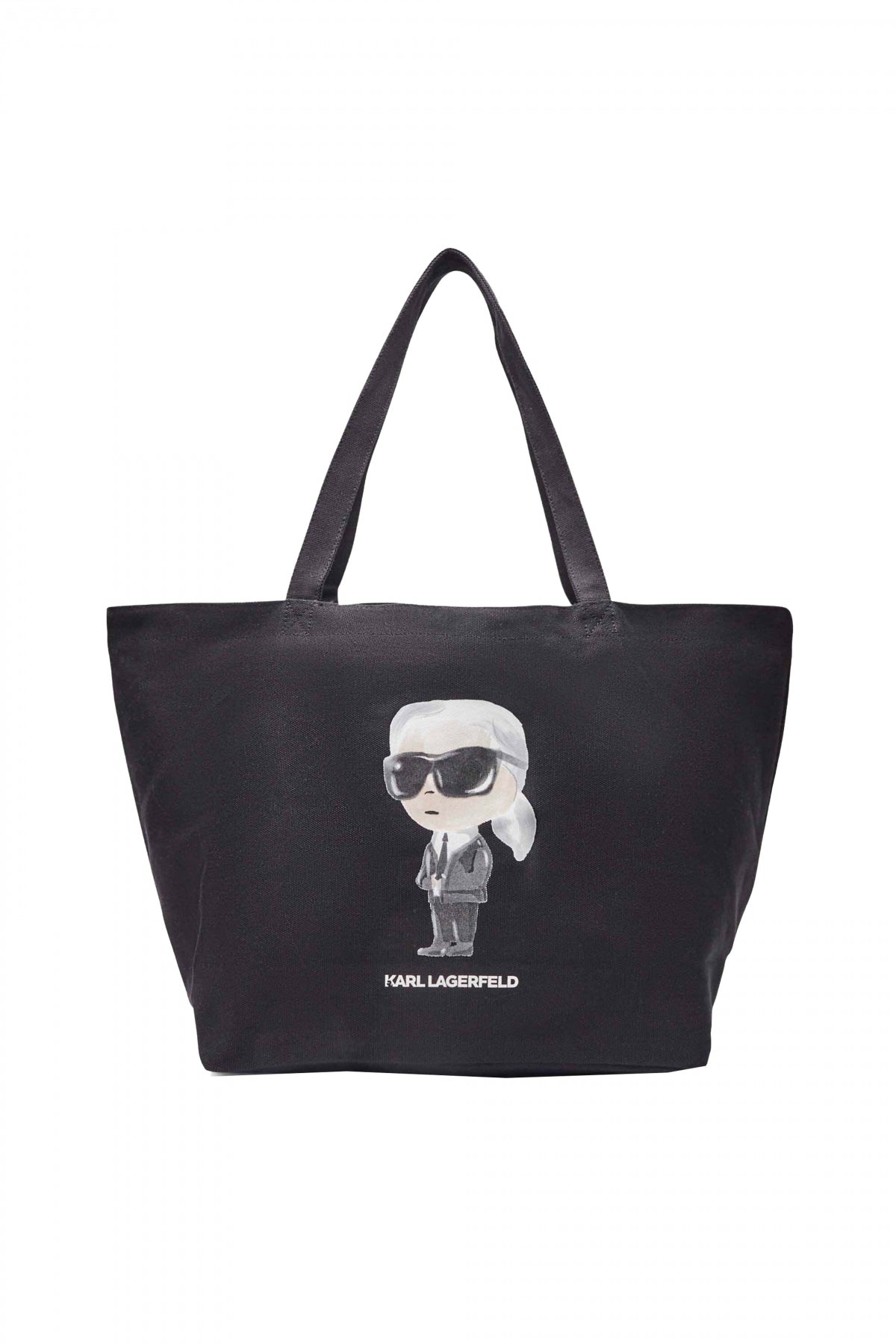 KARL LAGERFELD  IKON AQUARELLE SHOPPER  en color NEGRO  (1)