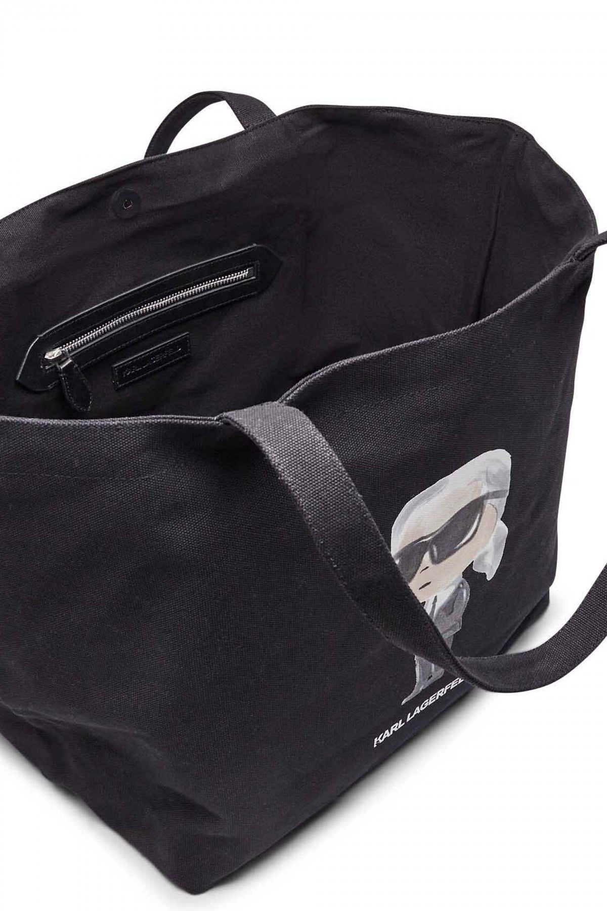 KARL LAGERFELD  IKON AQUARELLE SHOPPER  en color NEGRO  (3)