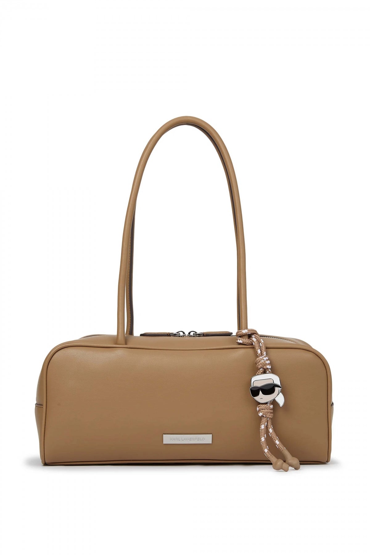 KARL LAGERFELD SMOOTH EW SHOULDER BA en color MARRON CLARO  (2)