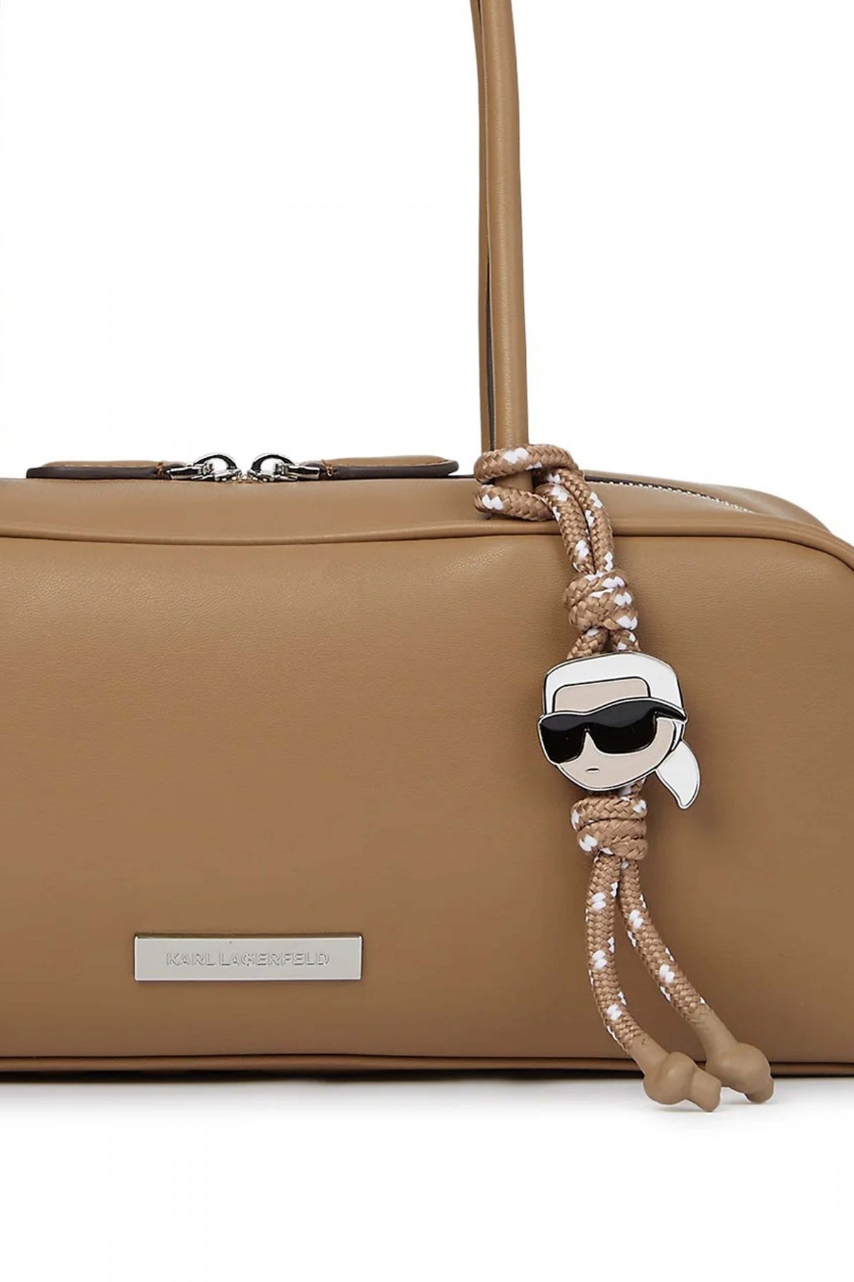 KARL LAGERFELD SMOOTH EW SHOULDER BA en color MARRON CLARO  (4)