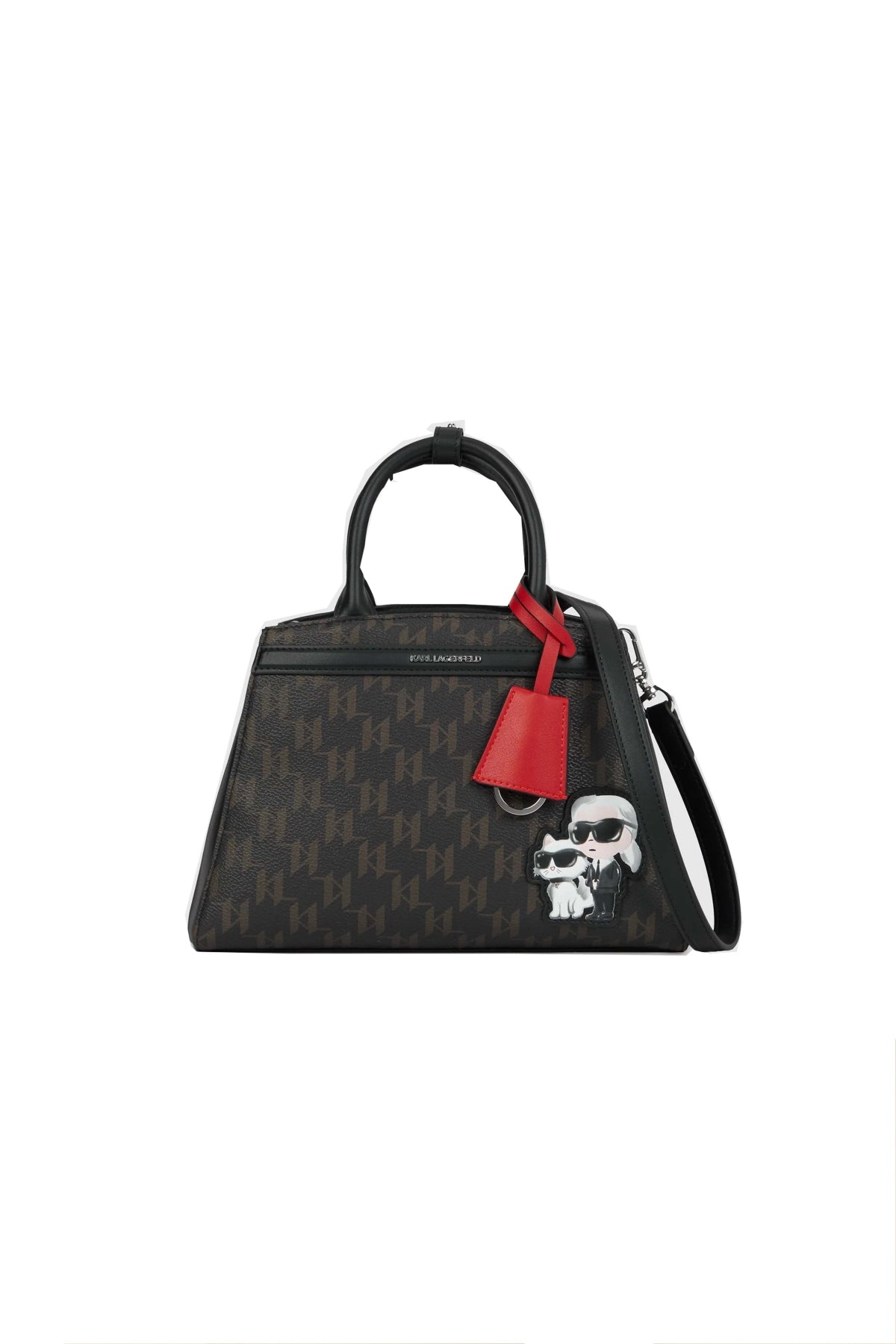 KARL LAGERFELD  MONOGRAM CC SM TOTE  en color MARRON  (2)