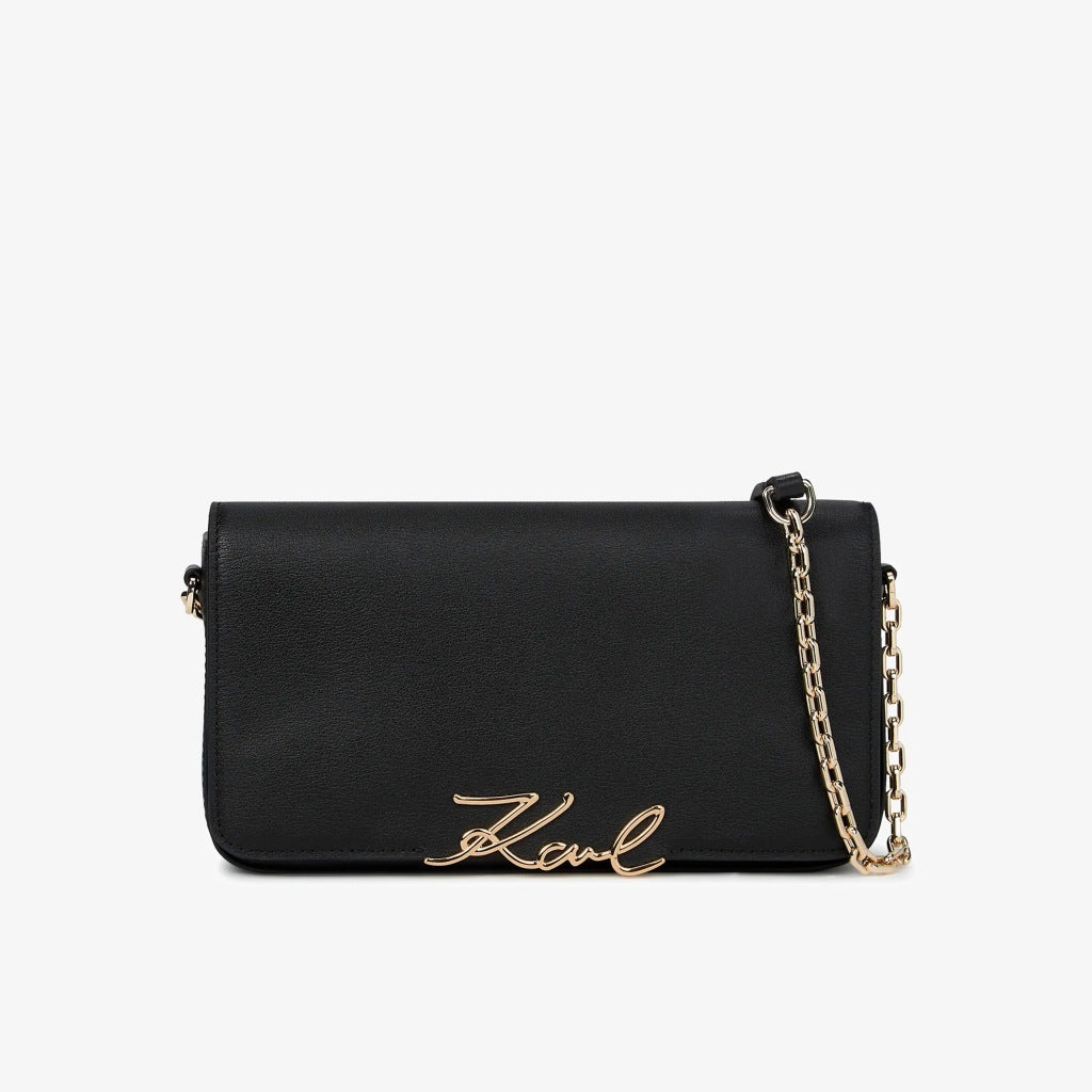 KARL LAGERFELD KSIGNATURE SHOULDER POUCH en color NEGRO  (4)