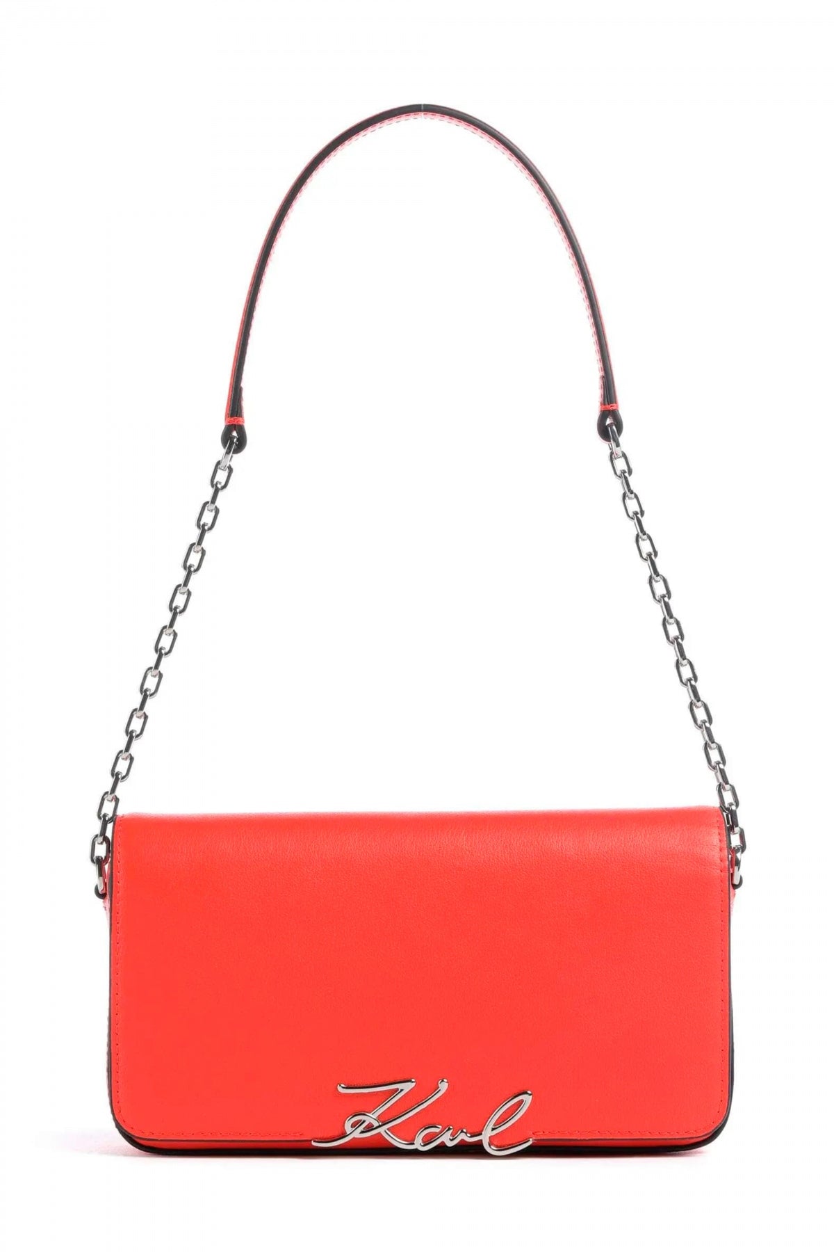 KARL LAGERFELD KSIGNATURE SHOULDER POUCH en color NARANJA  (1)