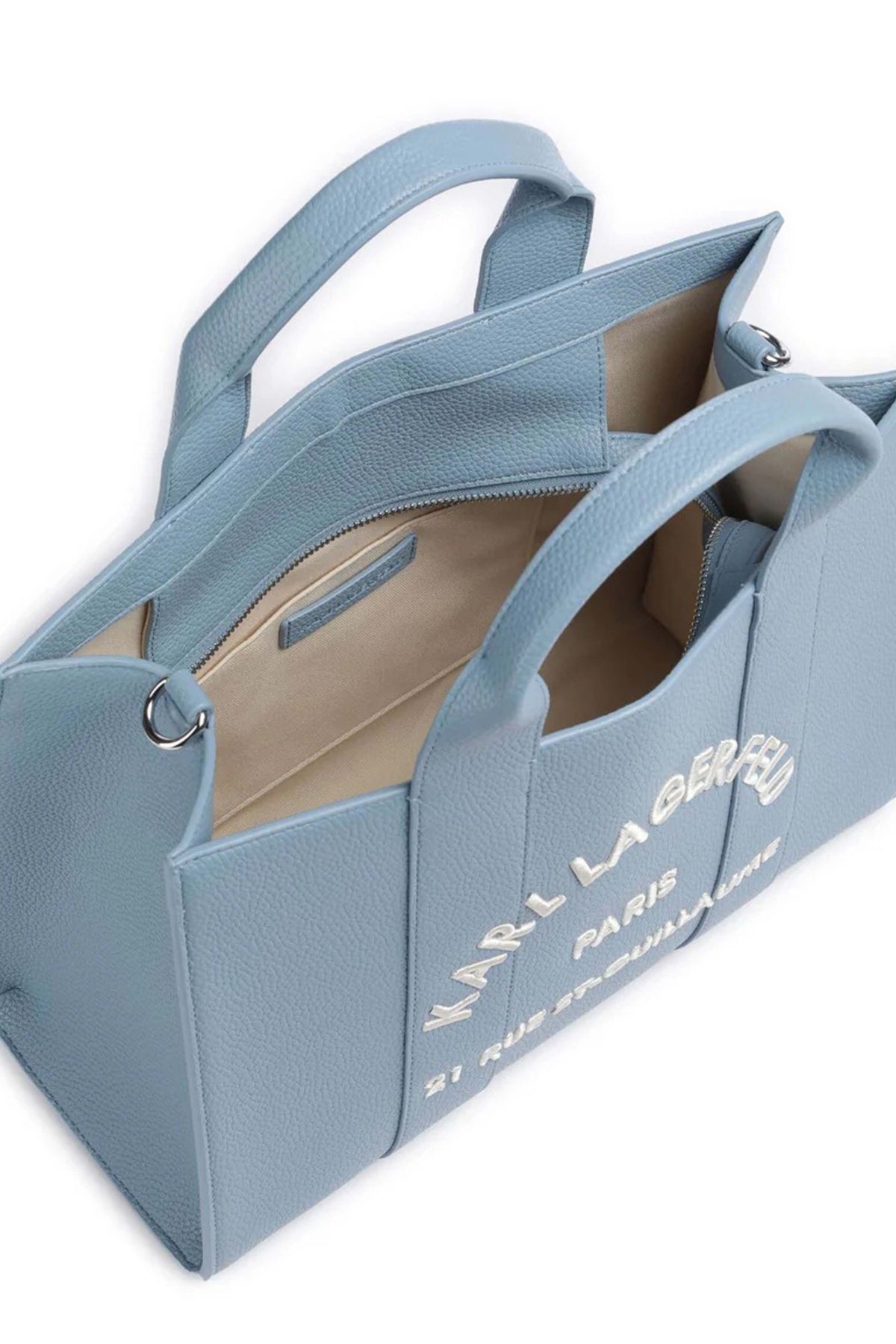 KARL LAGERFELD MD SQUARE TOTE PEB E en color AZUL  (3)
