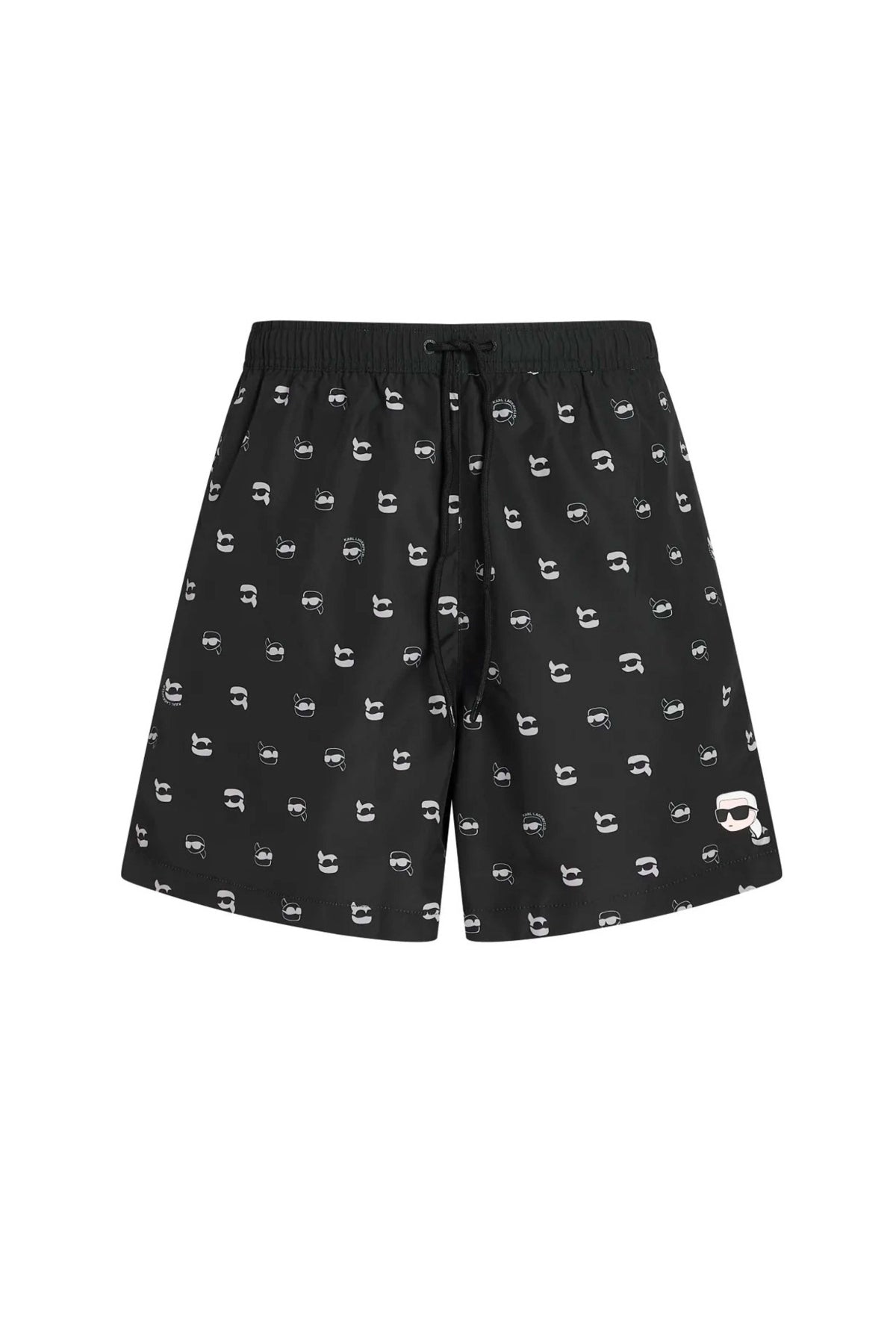 KARL LAGERFELD  IKON DOT AOP MED BOARDSHOR  en color NEGRO  (3)