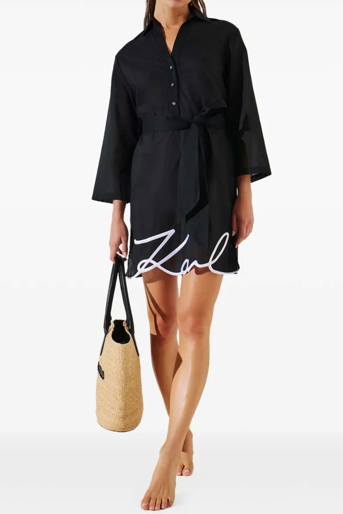 KARL LAGERFELD DNA SIGNATURE BEACH D en color NEGRO  (3)