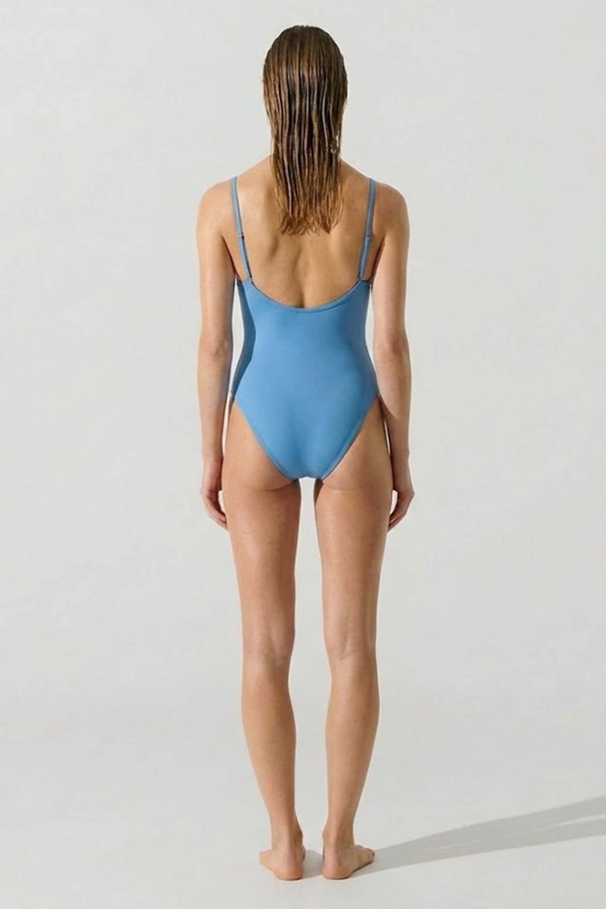 KARL LAGERFELD  CHEEKY SWIMSUIT  en color AZUL  (2)