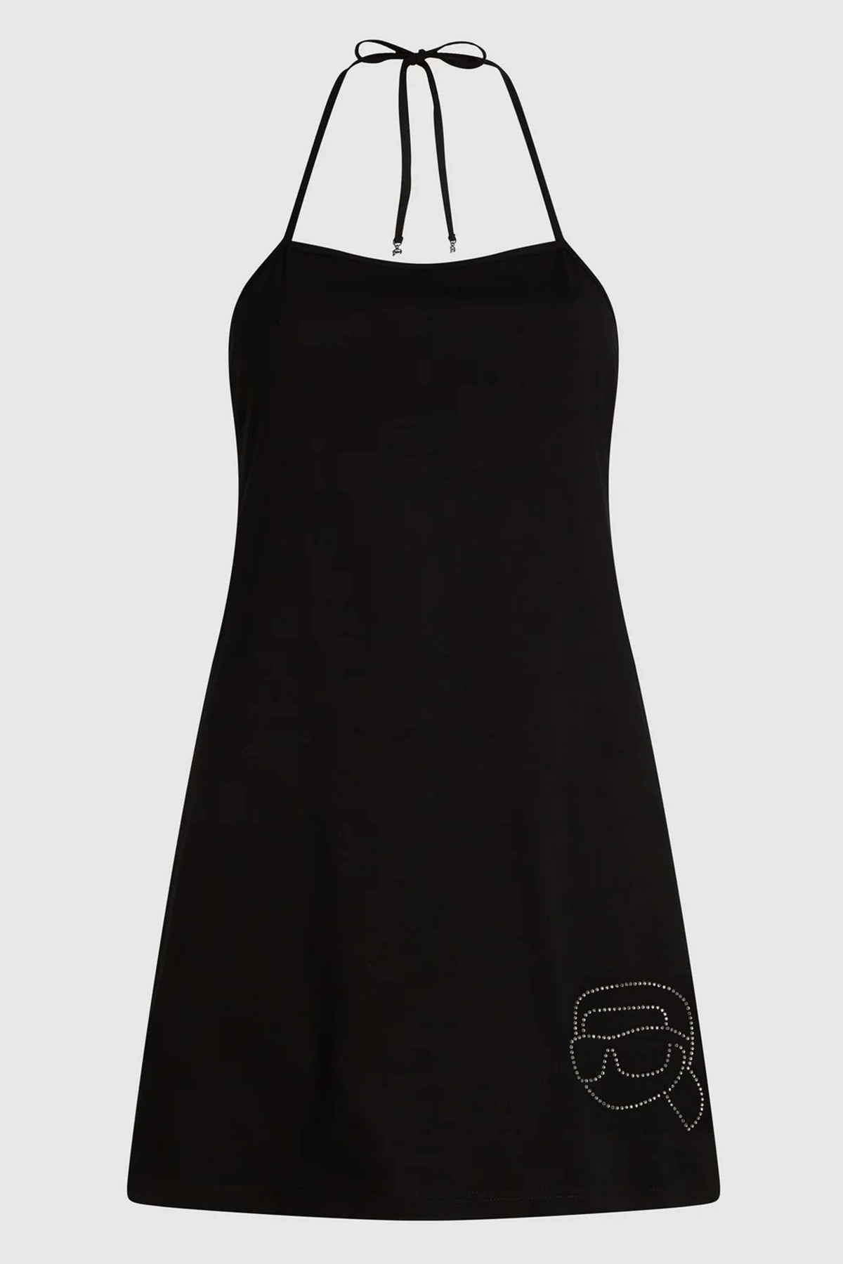 KARL LAGERFELD IKON RHINESTONE BEACH DRES  en color NEGRO  (1)