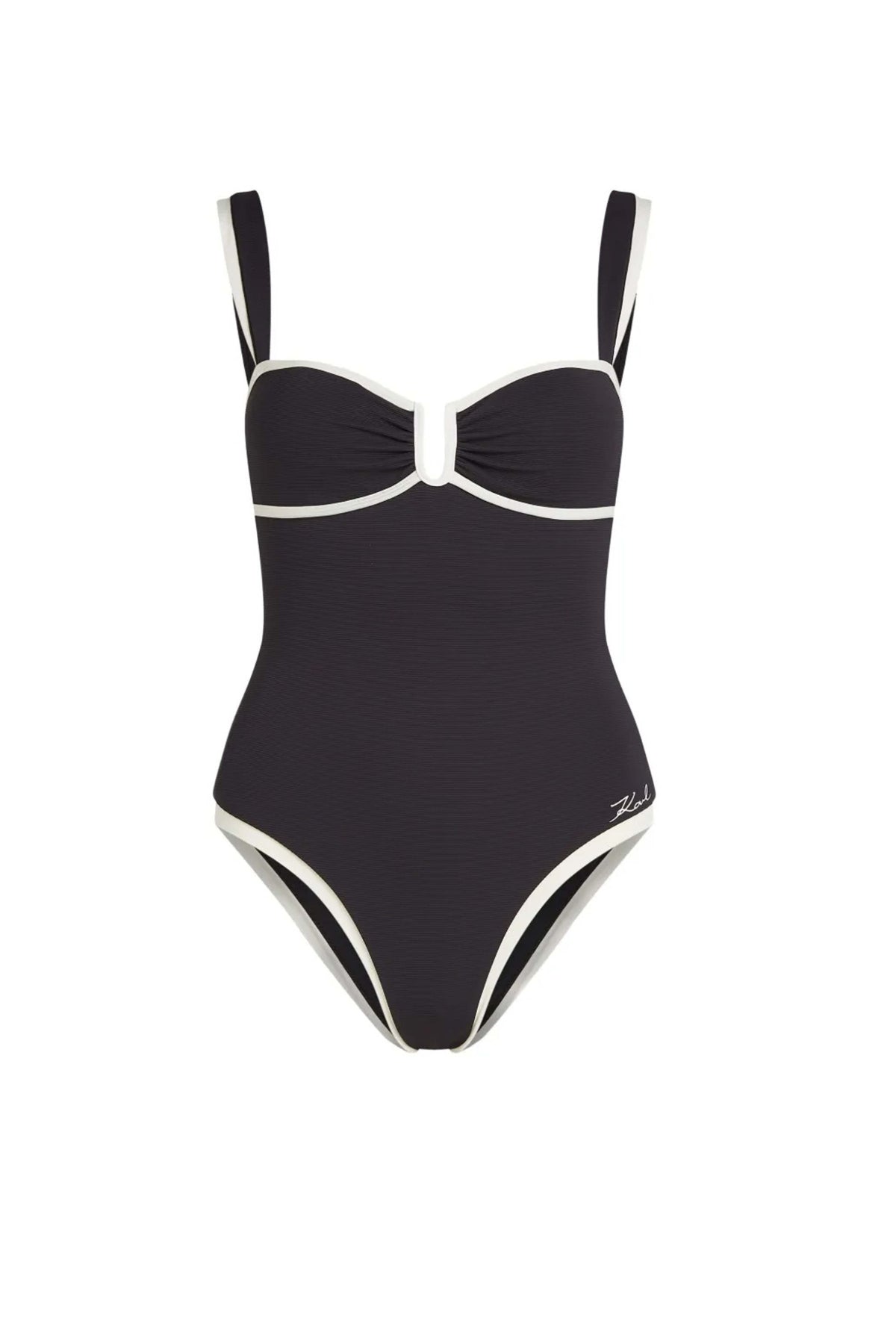 KARL LAGERFELD CHEEKY SWIMSUIT en color NEGRO  (4)