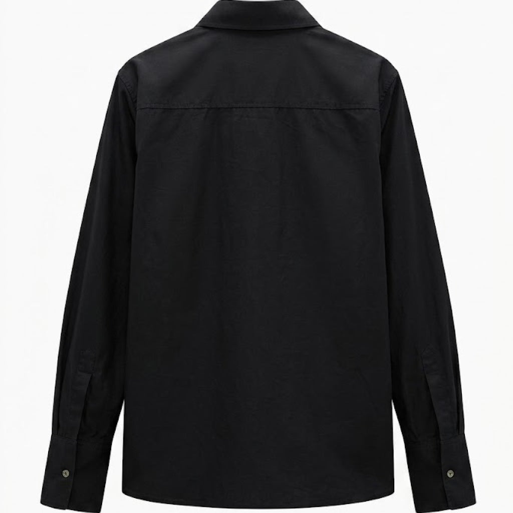 KARL LAGERFELD BW CLASSIC RELAXED POPLIN SHI en color NEGRO  (5)