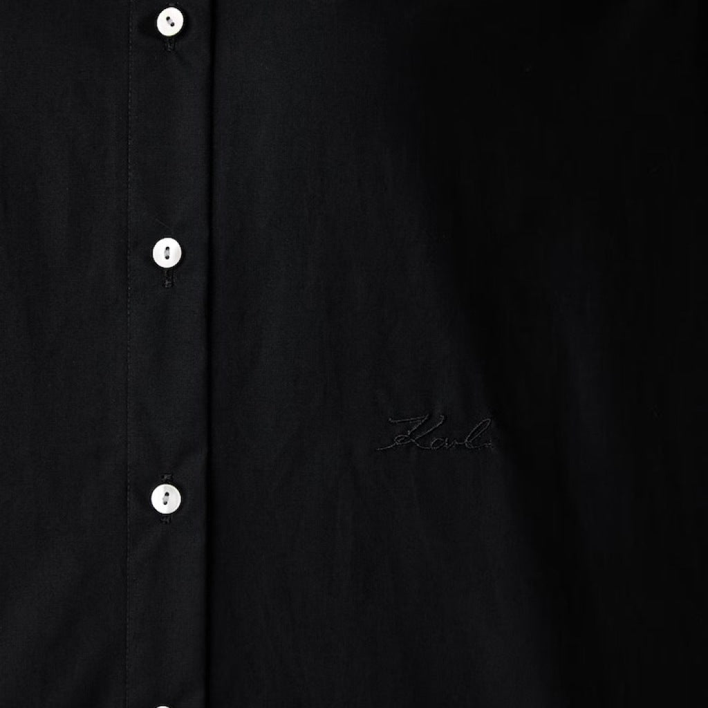 KARL LAGERFELD BW CLASSIC RELAXED POPLIN SHI en color NEGRO  (6)