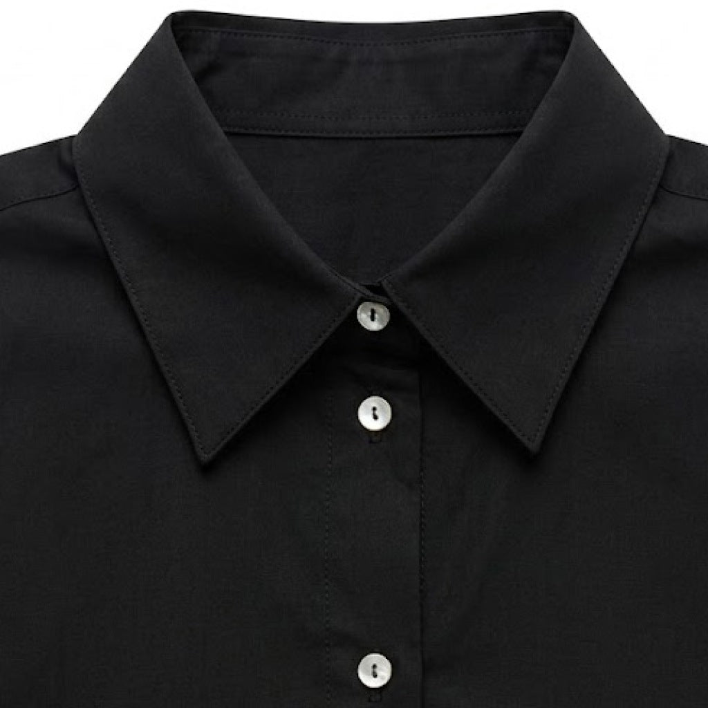 KARL LAGERFELD BW CLASSIC RELAXED POPLIN SHI en color NEGRO  (7)