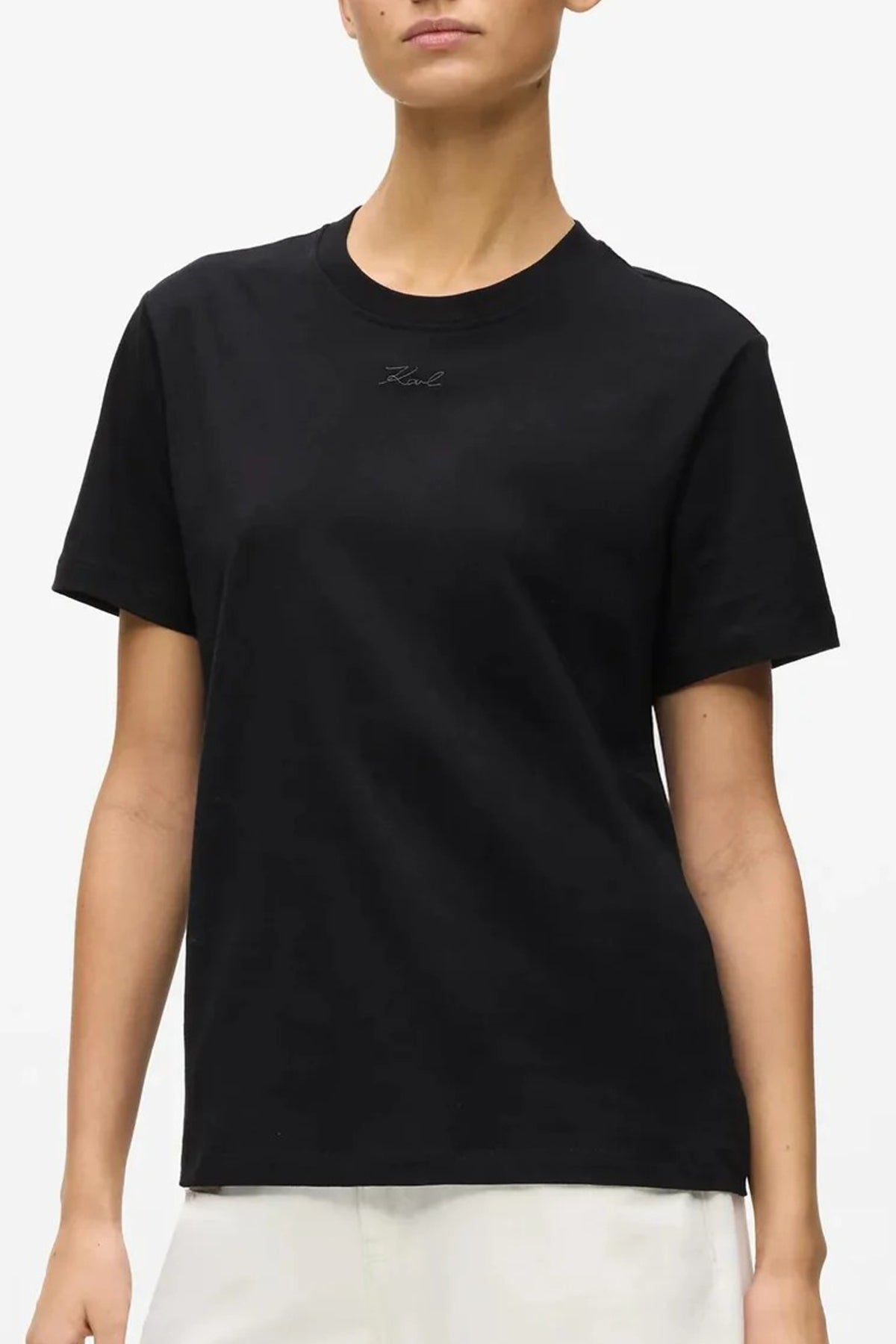 KARL LAGERFELD BW ESSENTIAL REGULAR TSHIRT en color NEGRO  (1)