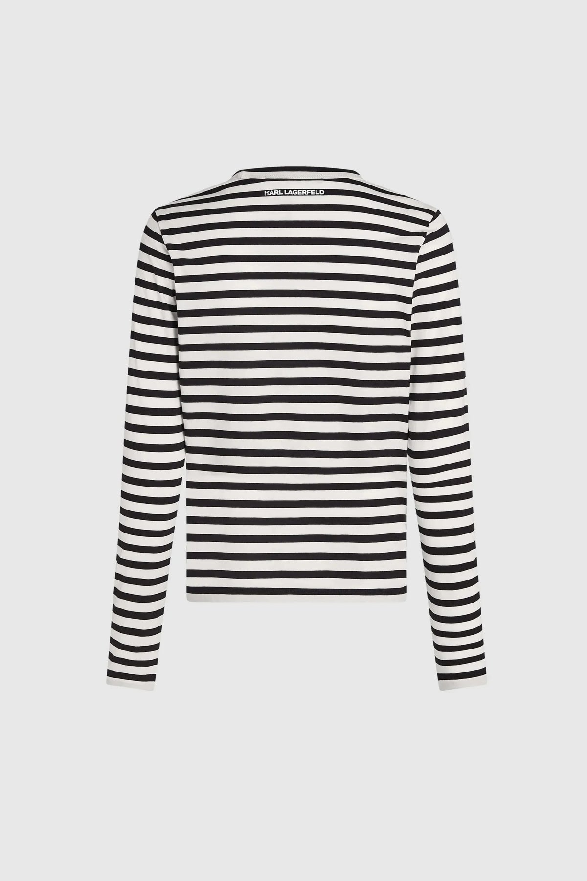 KARL LAGERFELD BW IKON AQUARELLE C LSLV TOP en color NEGRO  (2)