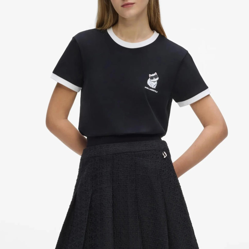 KARL LAGERFELD BW IKON CHOUPETTE TSHIRT en color BLANCO  (6)