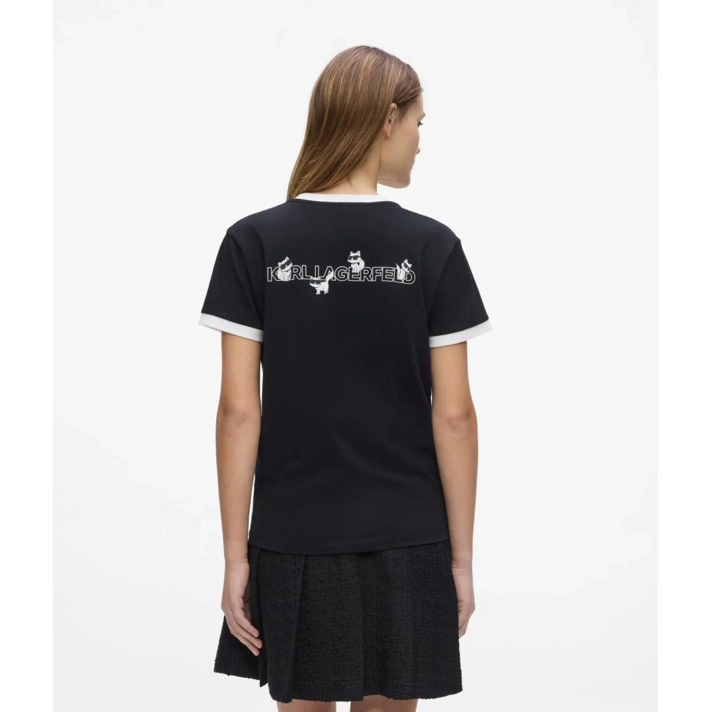 KARL LAGERFELD BW IKON CHOUPETTE TSHIRT en color BLANCO  (7)