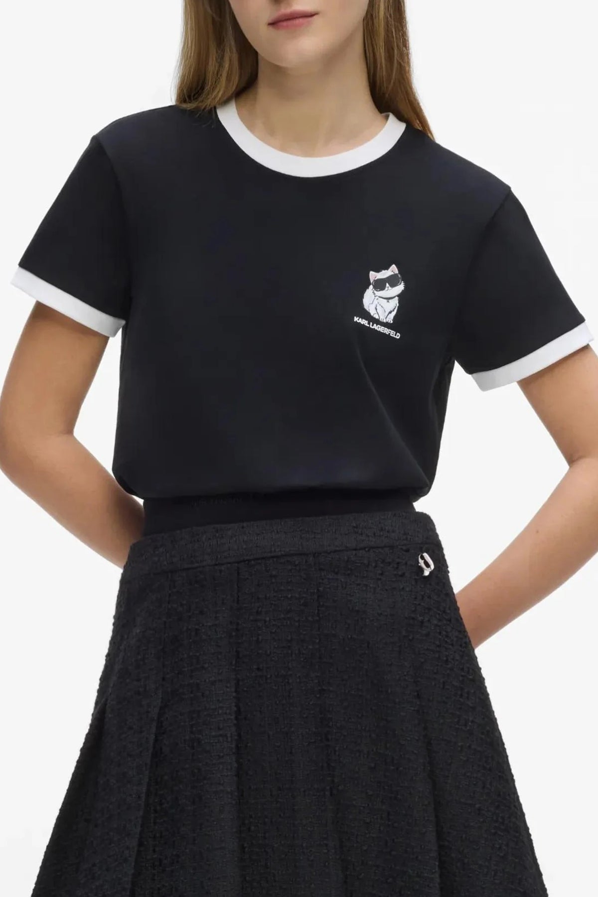 KARL LAGERFELD BW IKON CHOUPETTE TSHIRT en color BLANCO  (1)