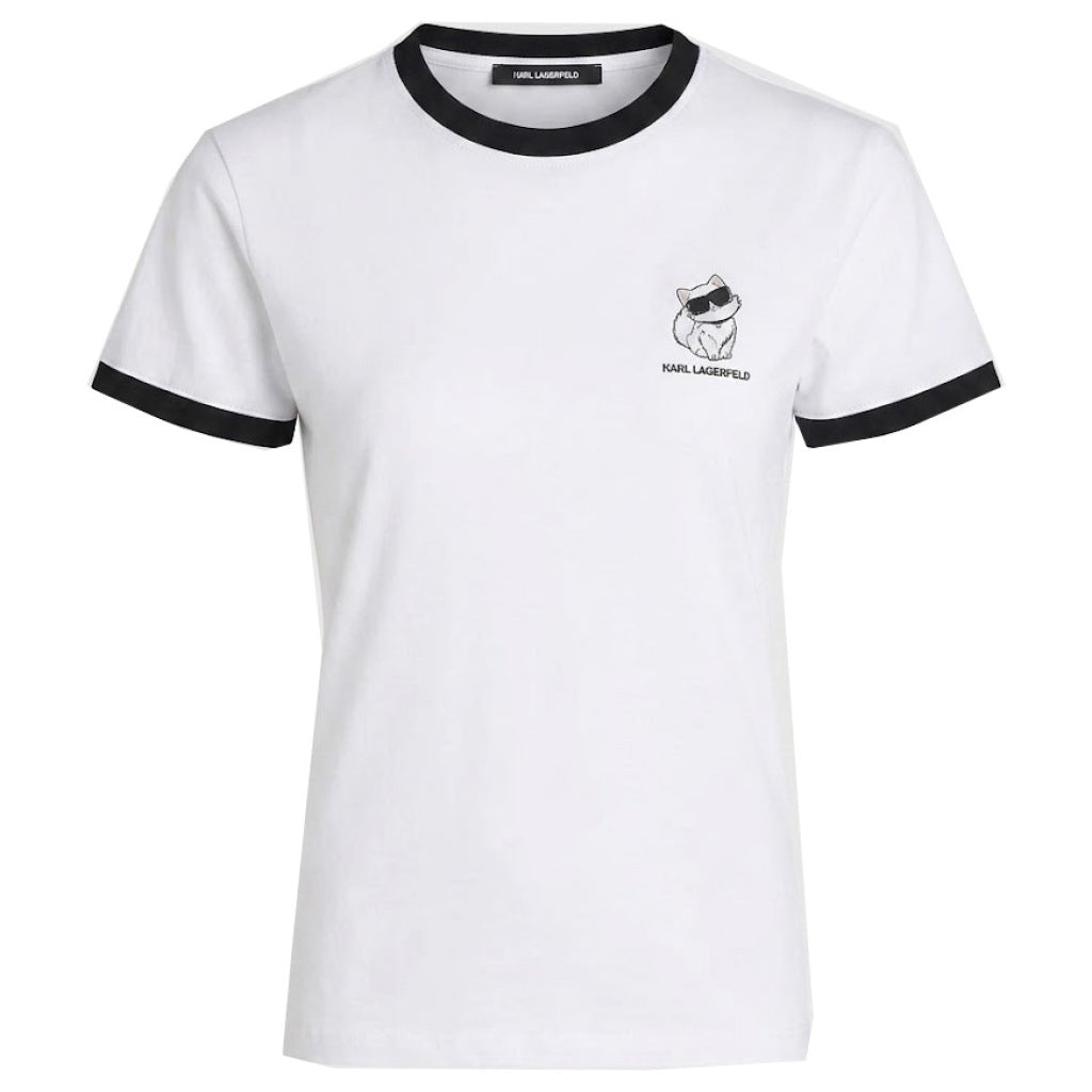 KARL LAGERFELD BW IKON CHOUPETTE TSHIRT en color NEGRO  (4)
