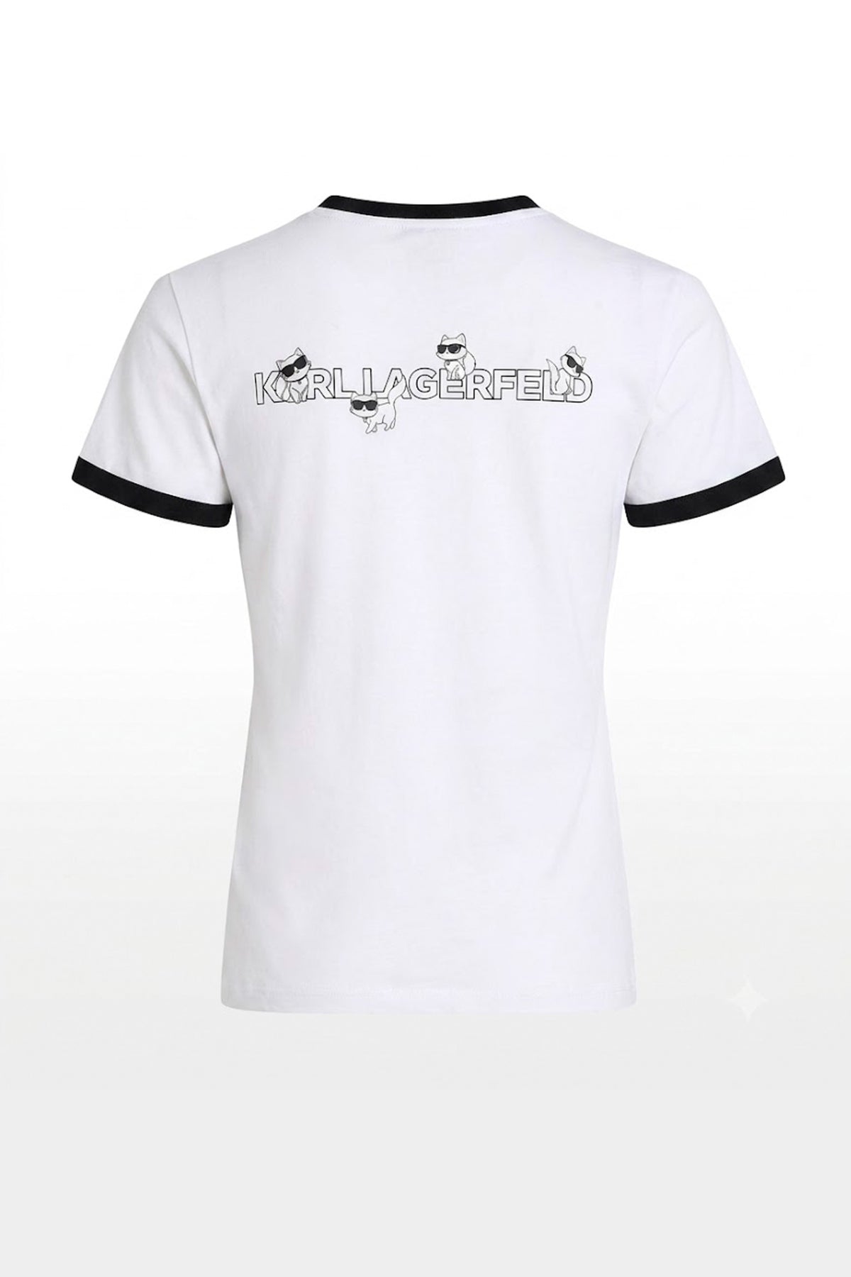 KARL LAGERFELD BW IKON CHOUPETTE TSHIRT en color NEGRO  (2)