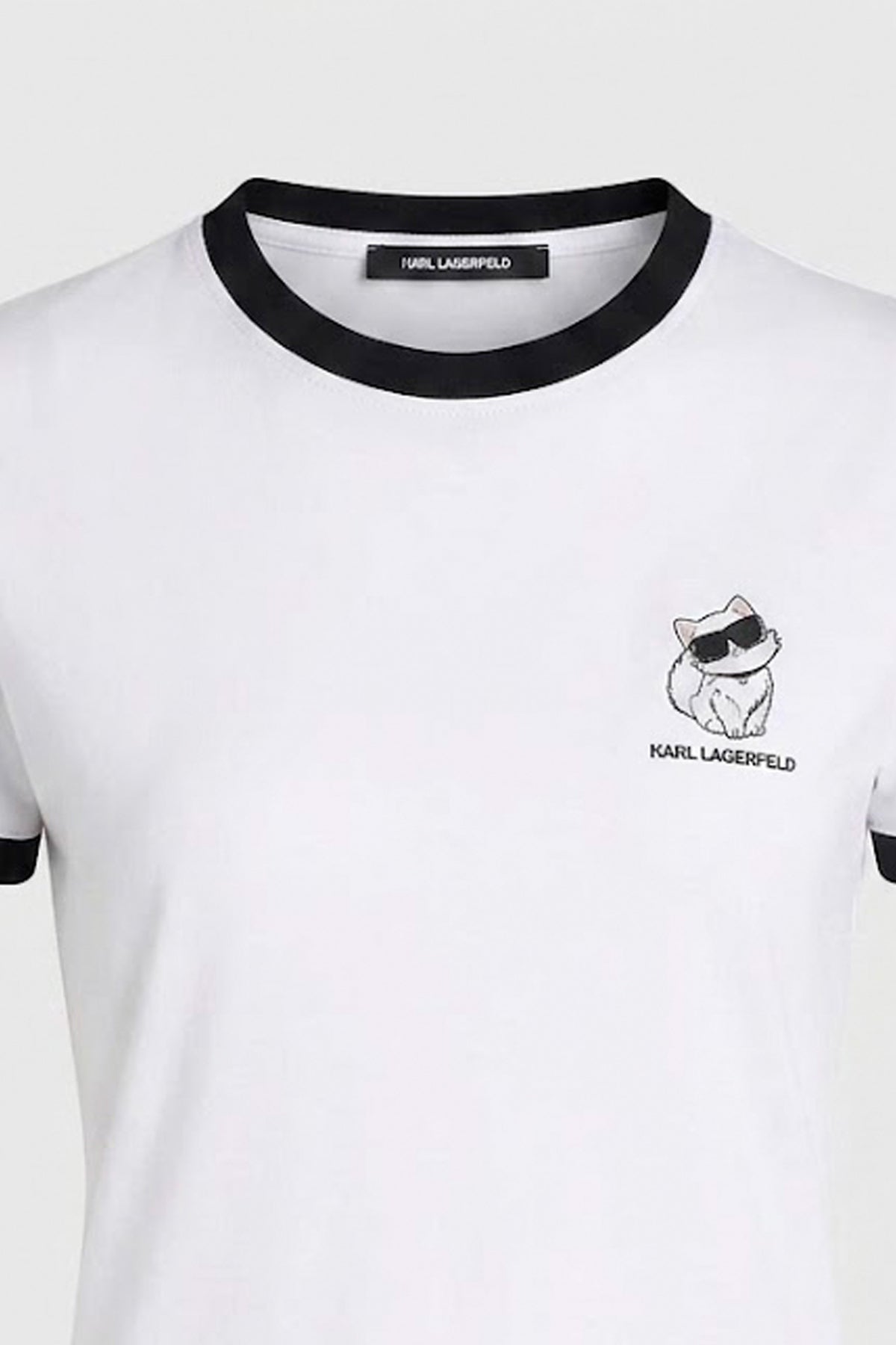 KARL LAGERFELD BW IKON CHOUPETTE TSHIRT en color NEGRO  (3)