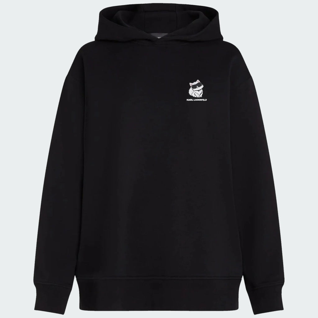 KARL LAGERFELD BW IKON CHOUPETTE HOODIE en color NEGRO  (4)
