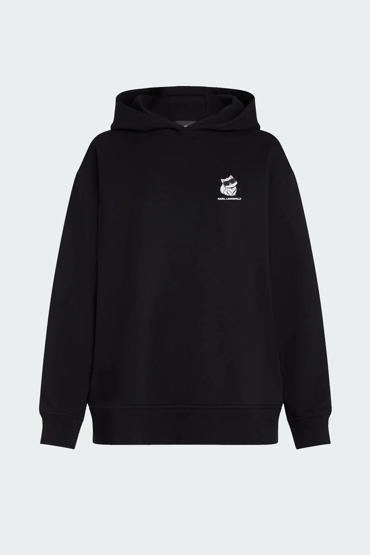 KARL LAGERFELD BW IKON CHOUPETTE HOODIE en color NEGRO  (3)