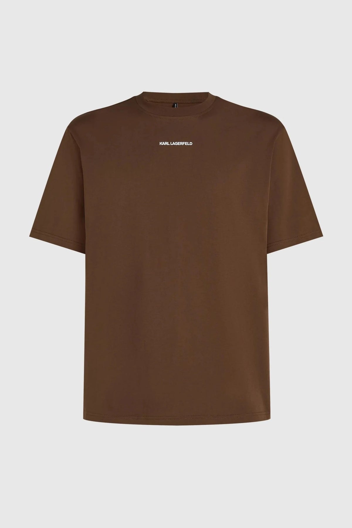 KARL LAGERFELD BW ESSENTIAL CONTRAST TEE en color MARRON  (3)