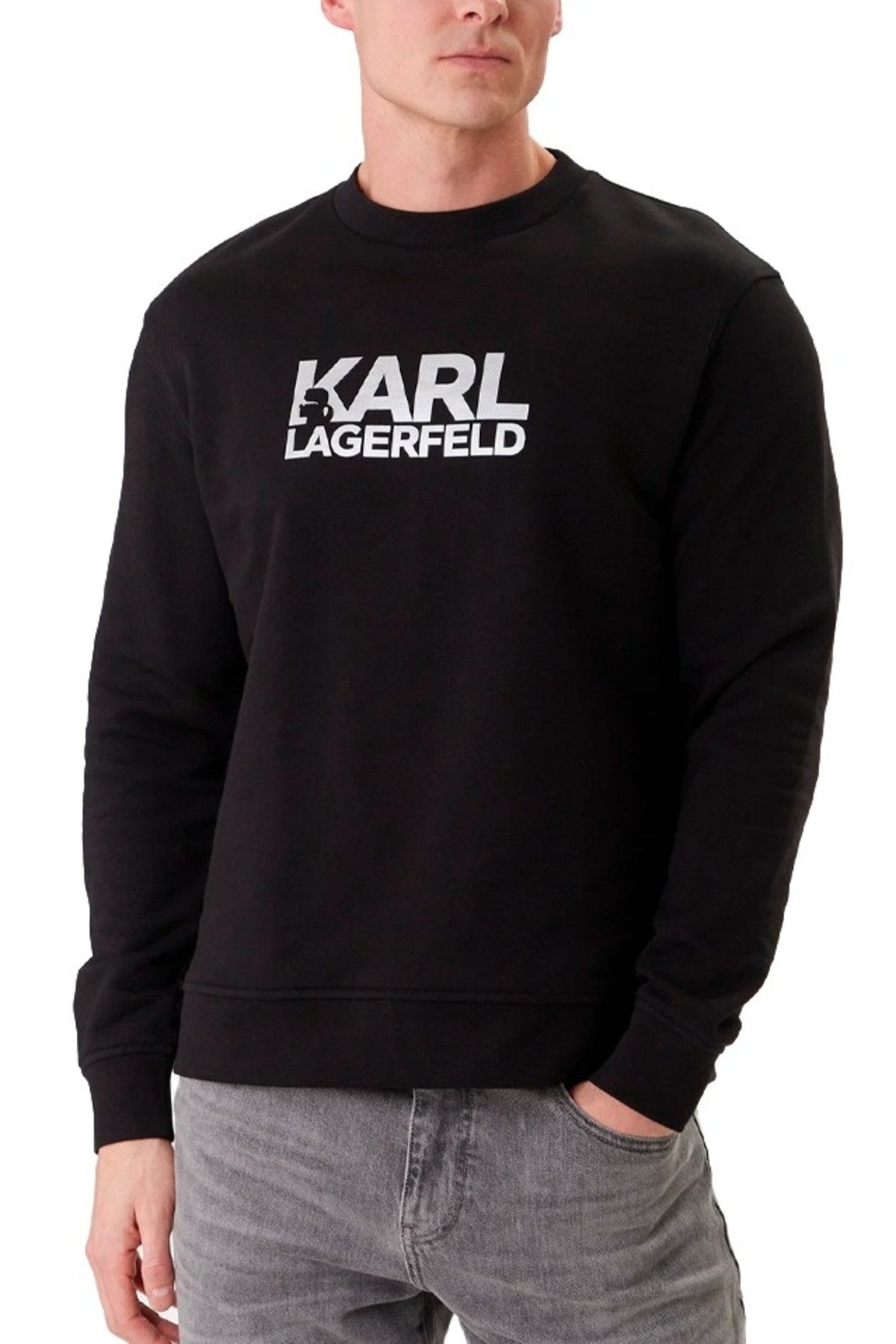 KARL LAGERFELD SWEAT CREWNECK NOS en color NEGRO  (1)