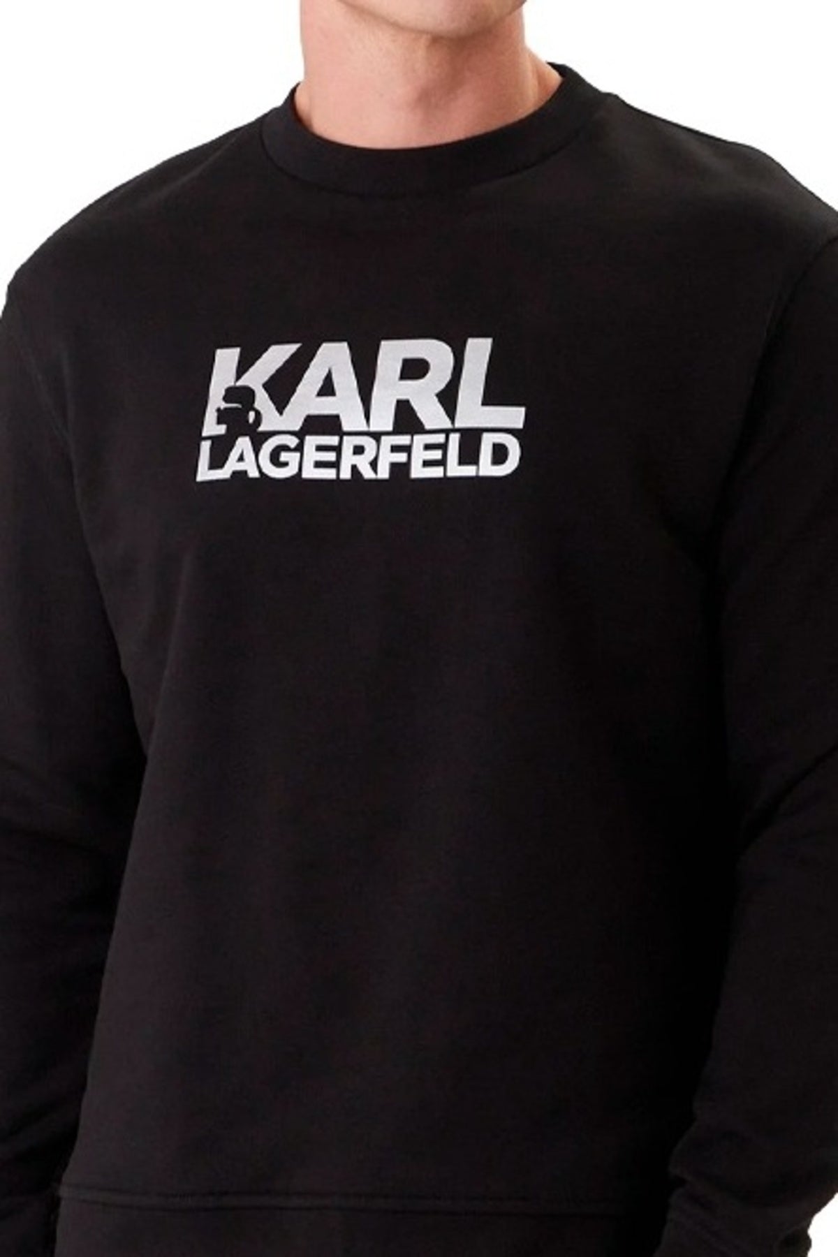 KARL LAGERFELD SWEAT CREWNECK NOS en color NEGRO  (2)