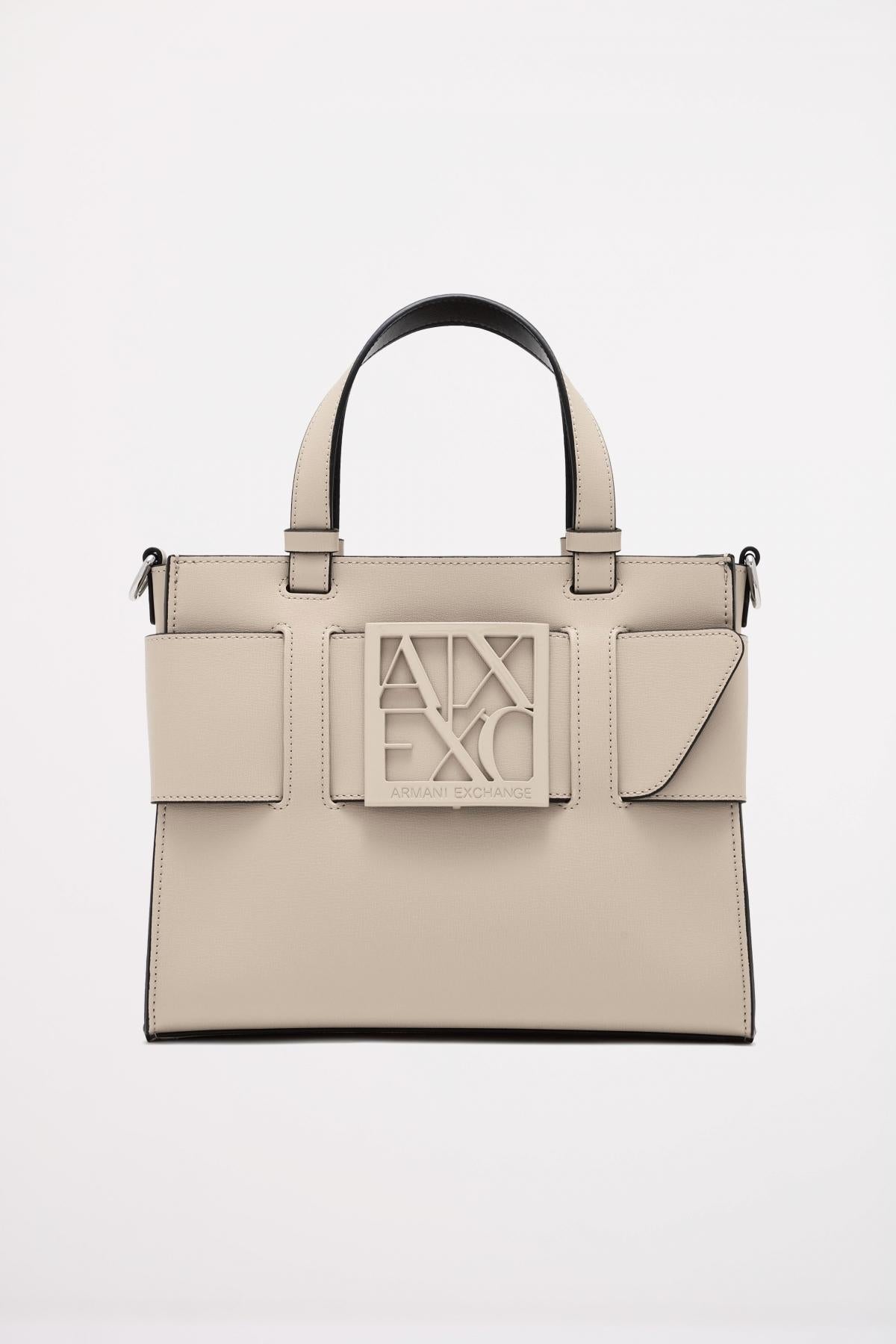 ARMANI EXCHANGE SUSY SHOPPING BAG en color BEIS  (1)