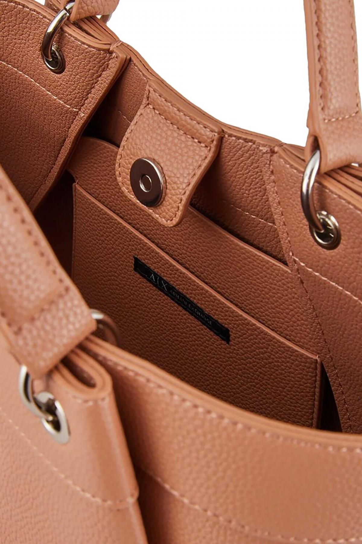 ARMANI EXCHANGE WAVE SHOPPING BAG en color MARRON  (3)