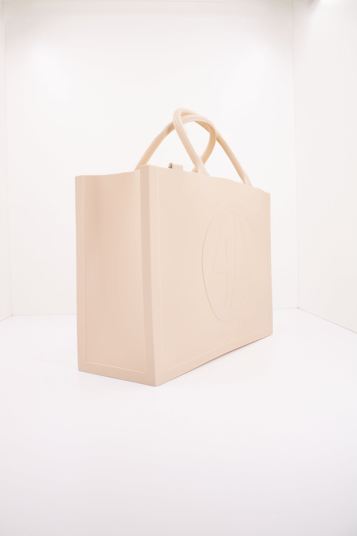 ARMANI EXCHANGE BUBBLE TOTE L en color BEIS  (2)