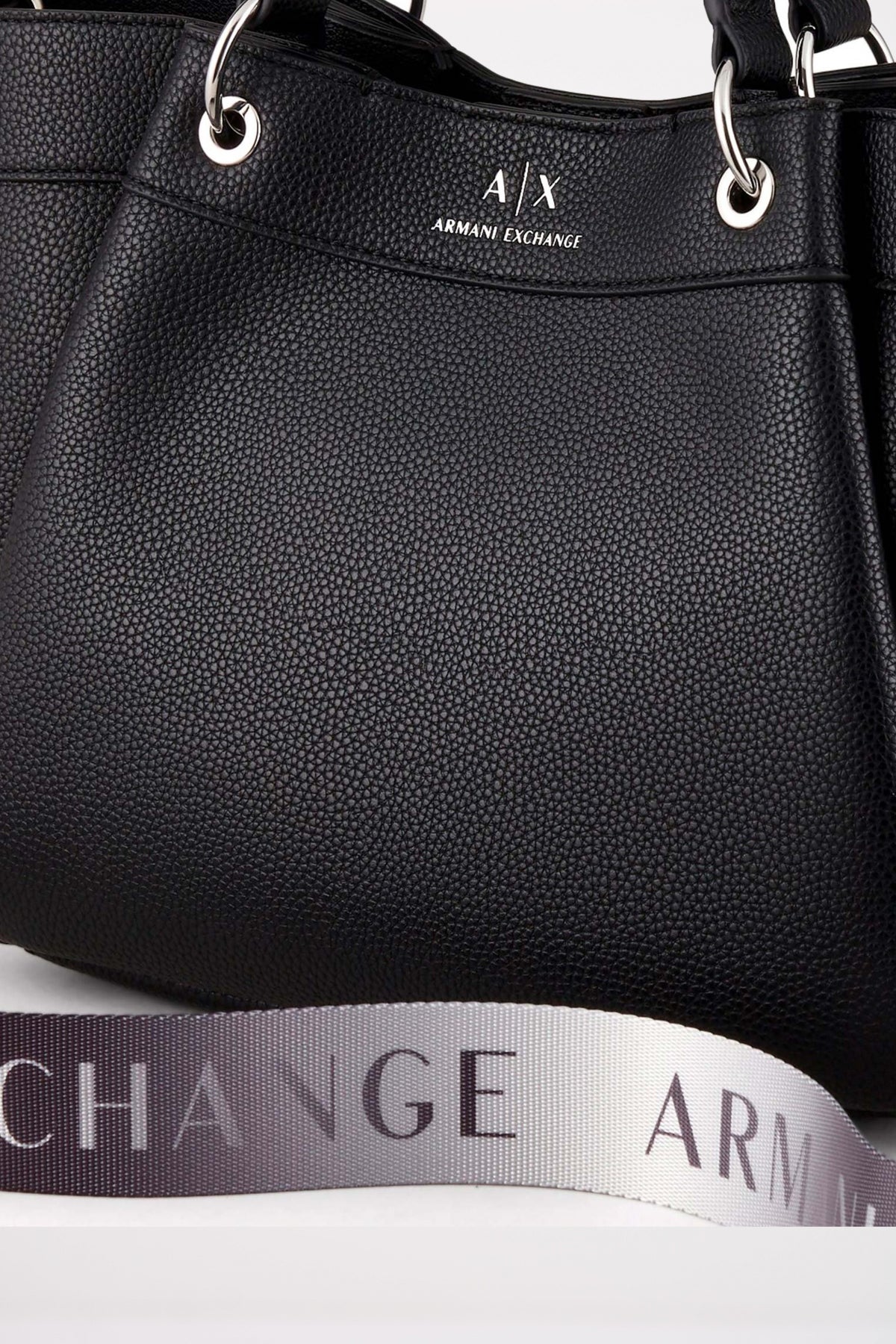ARMANI EXCHANGE WAVE SHOPPING BAG en color NEGRO  (4)