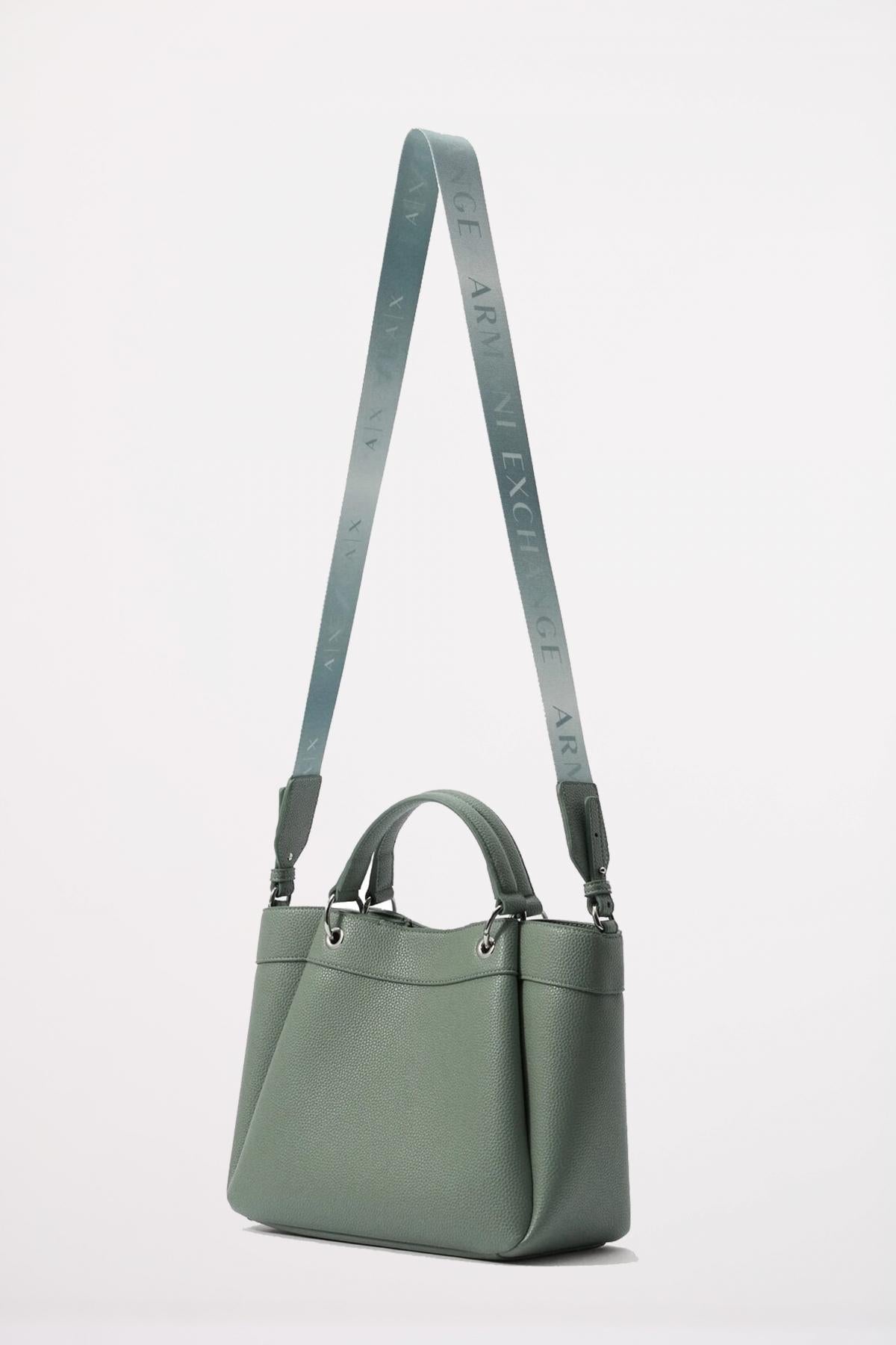 ARMANI EXCHANGE WAVE SHOPPING BAG en color VERDE  (2)