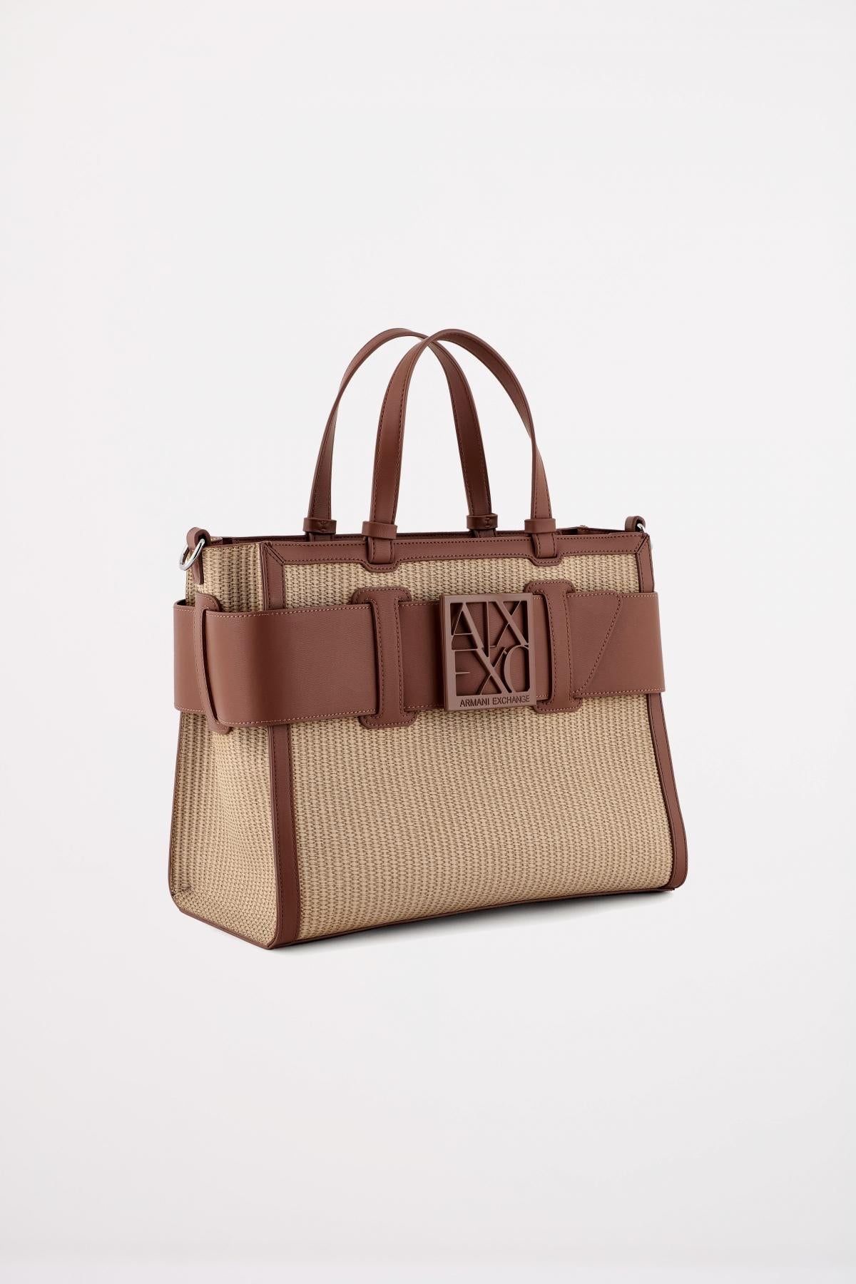ARMANI EXCHANGE SUSY SHOPPING BAG en color MARRON  (2)