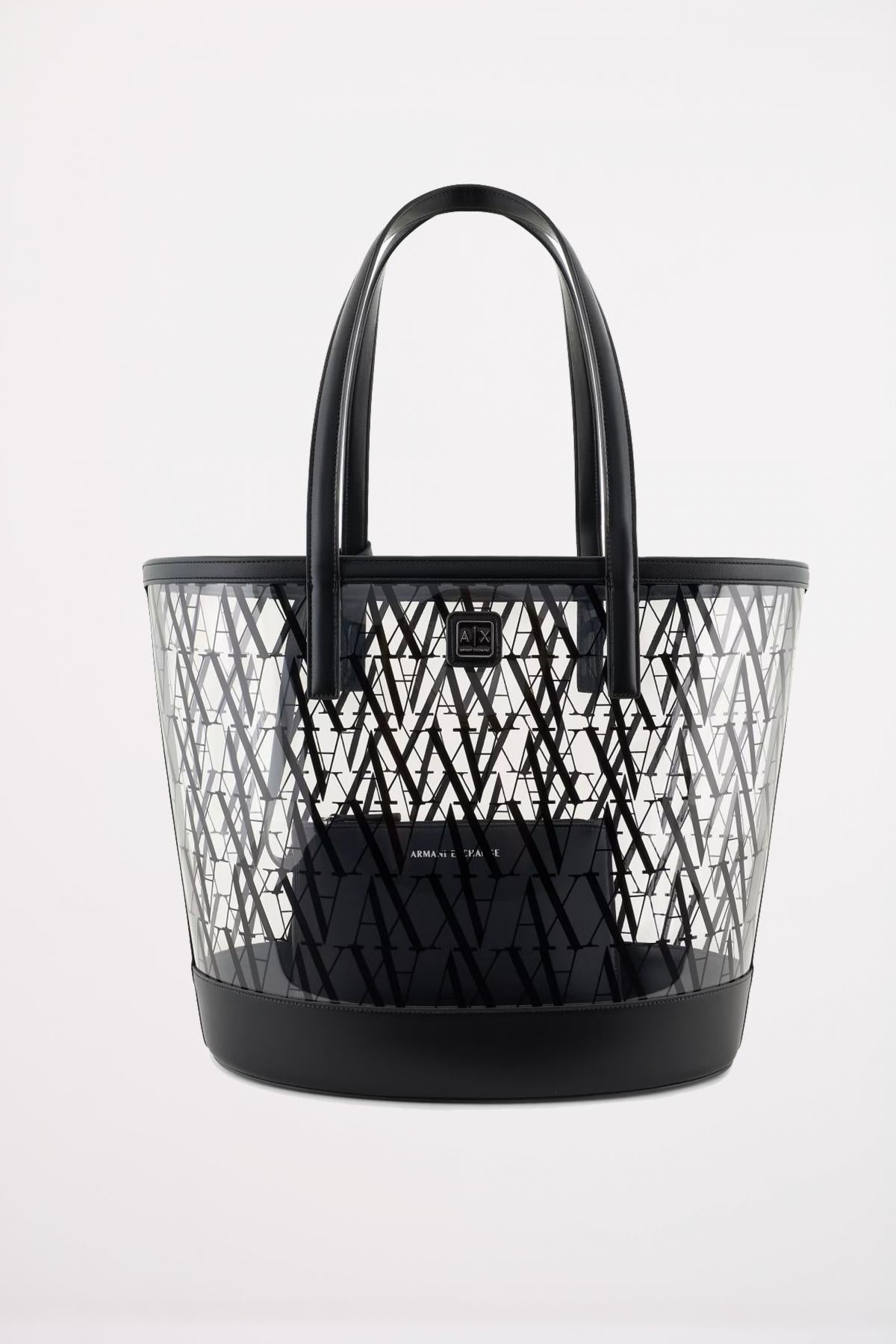 ARMANI EXCHANGE CLAIRE SHOPPING BAG en color NEGRO  (1)