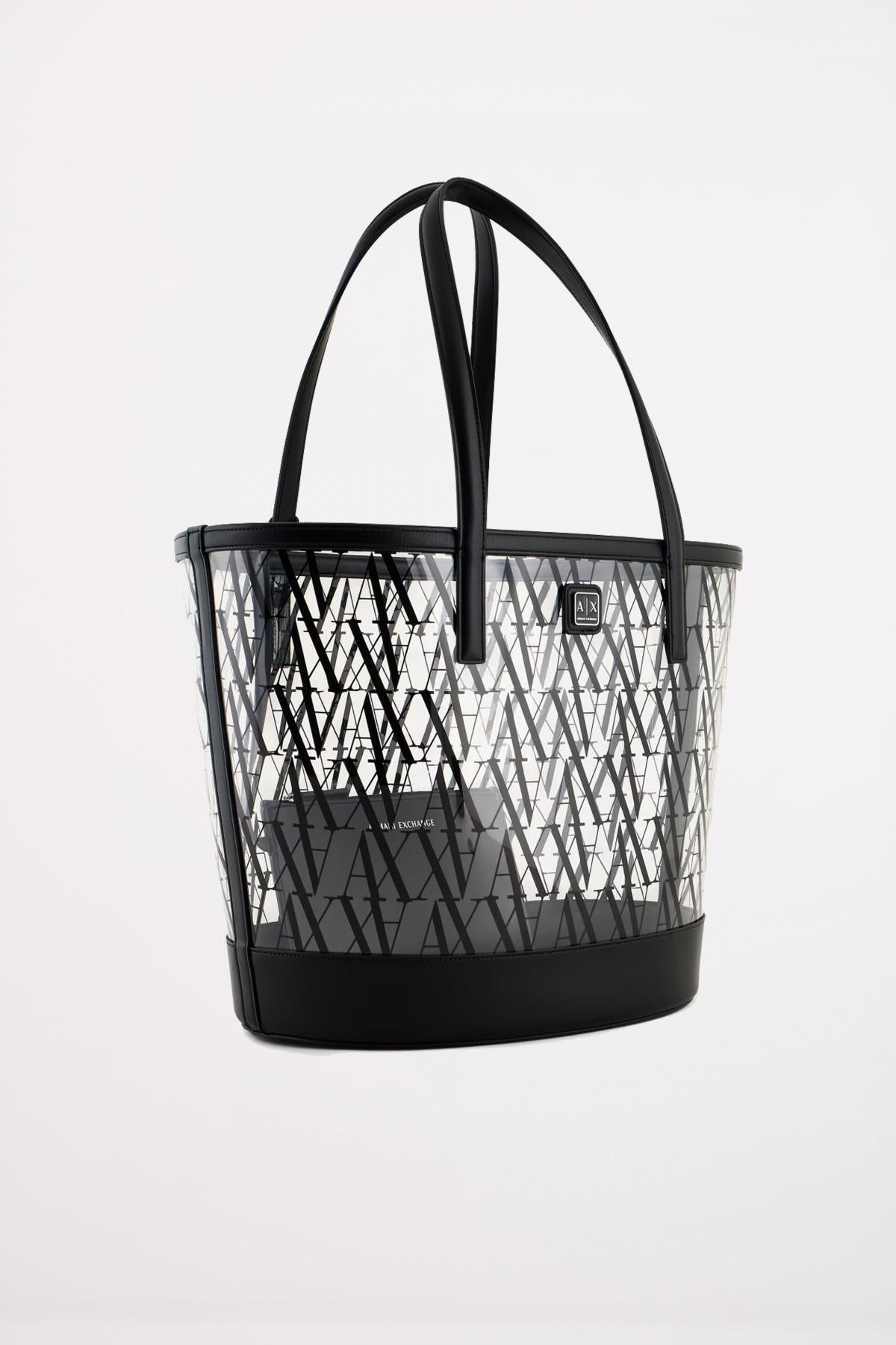 ARMANI EXCHANGE CLAIRE SHOPPING BAG en color NEGRO  (2)