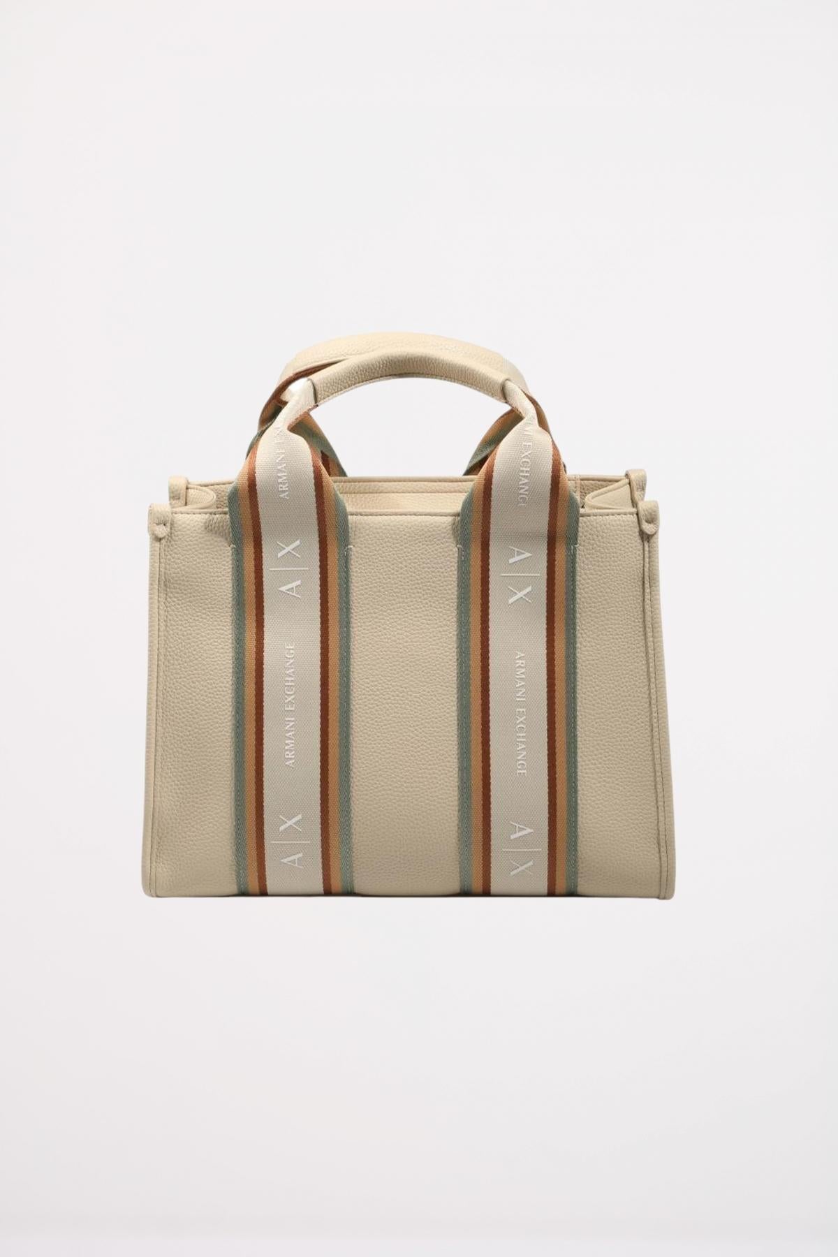 ARMANI EXCHANGE MAGGIE SHOPPING BAG en color BEIS  (1)