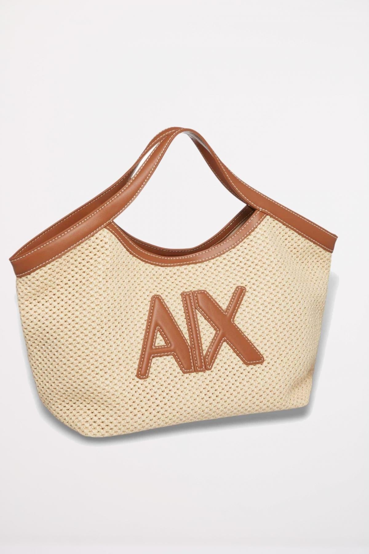 ARMANI EXCHANGE SANDY SHOPPING BAG en color MARRON CLARO  (3)