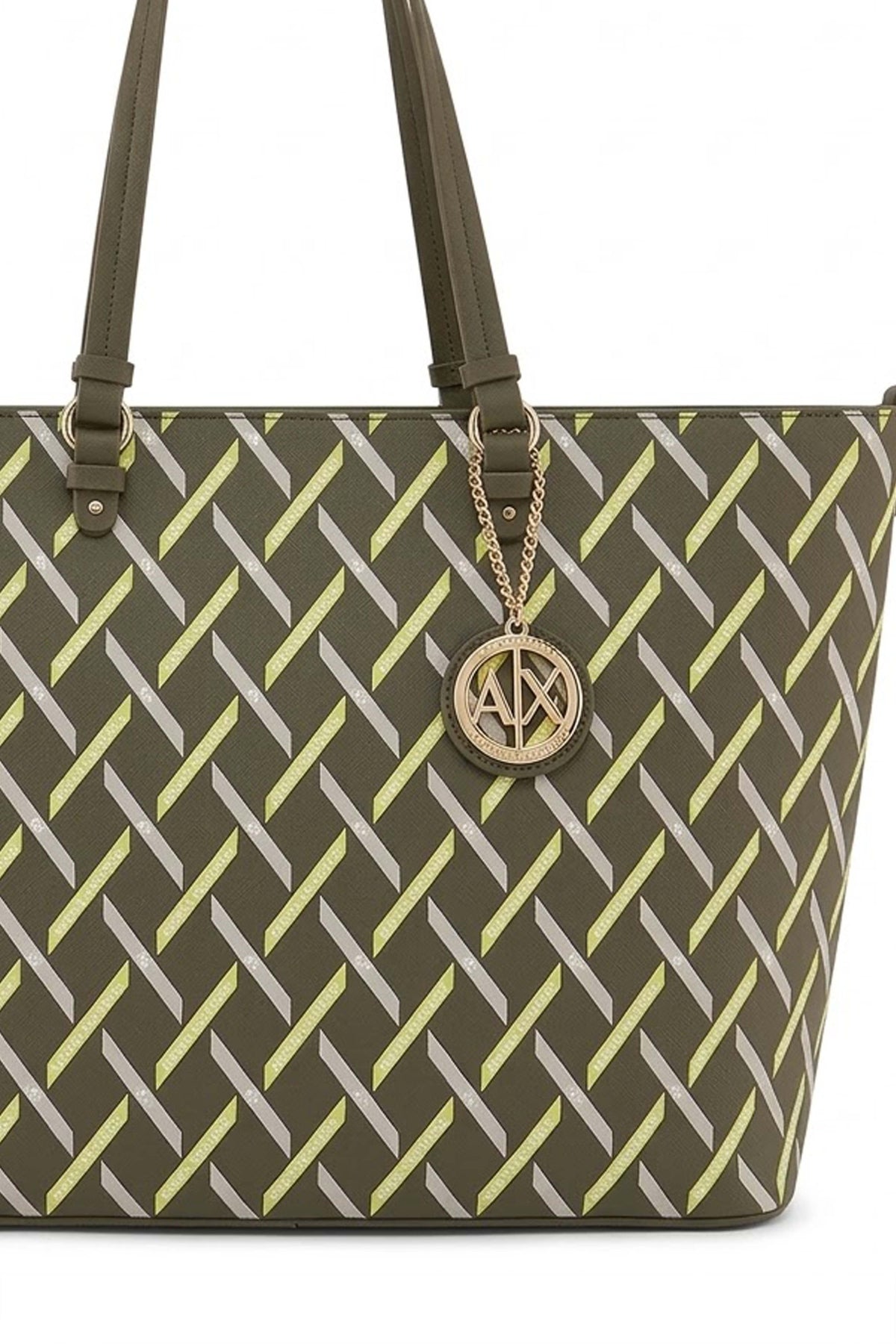 ARMANI EXCHANGE  AF SHOPPING BAG  en color VERDE  (3)