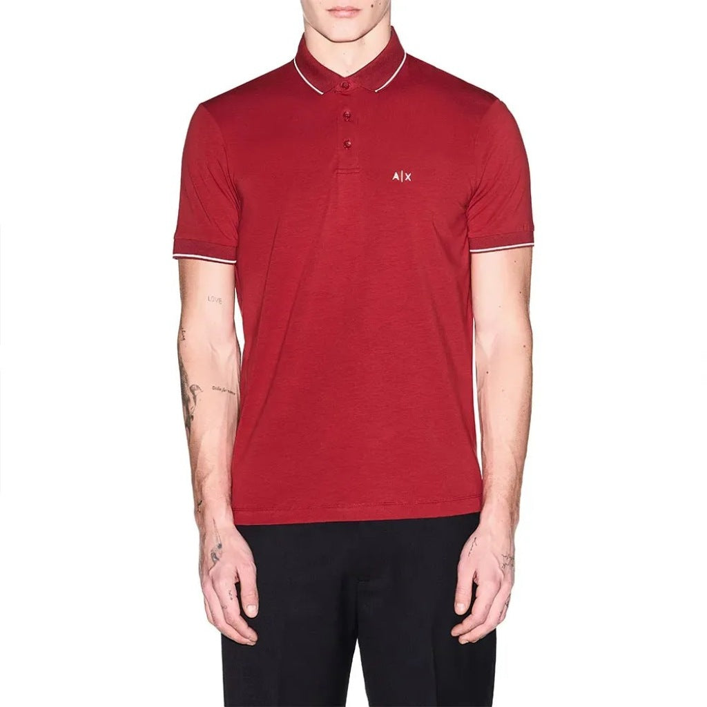 ARMANI EXCHANGE XM AF POLO SHIRT en color ROJO  (5)
