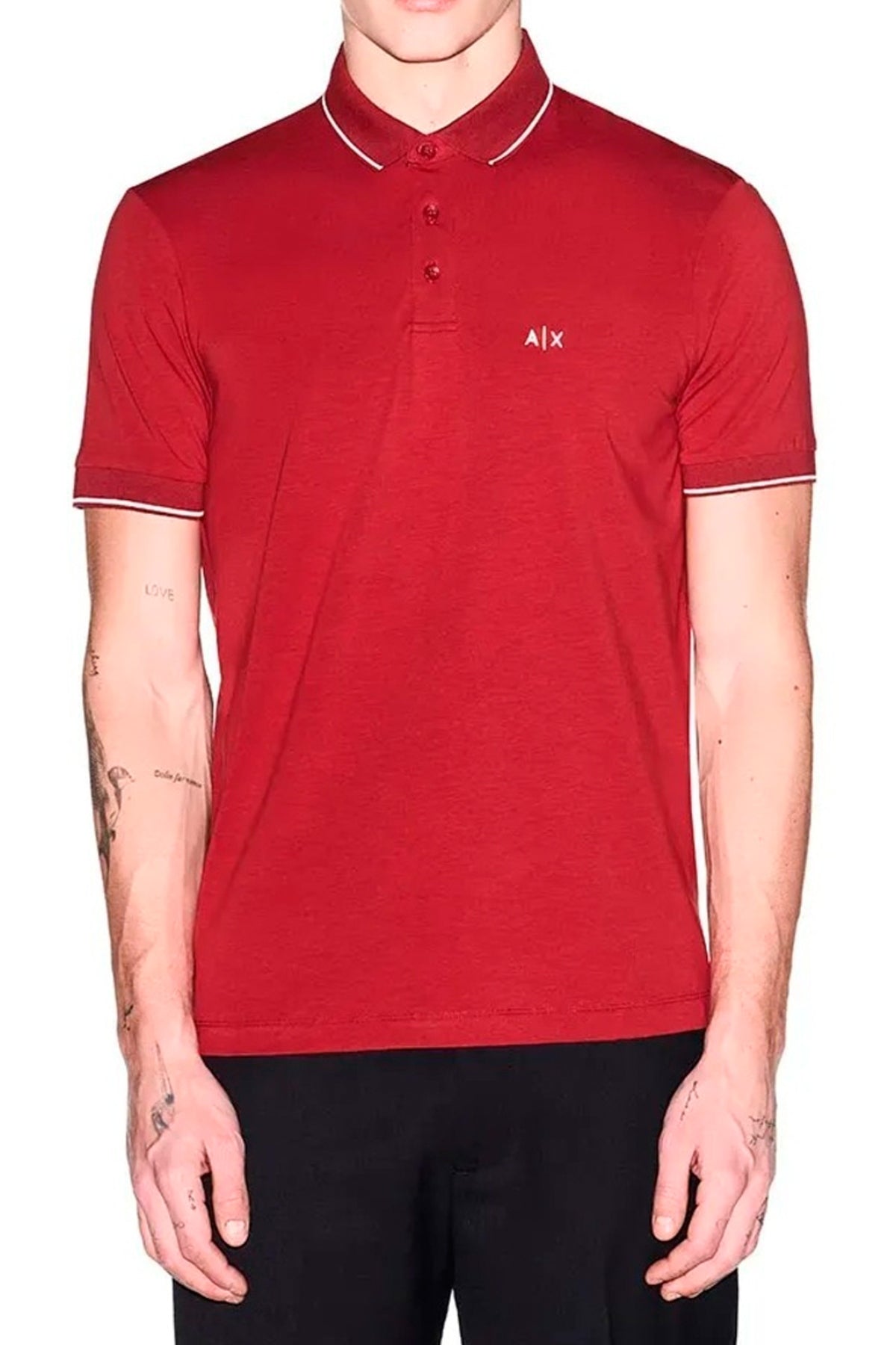 ARMANI EXCHANGE XM AF POLO SHIRT en color ROJO  (2)