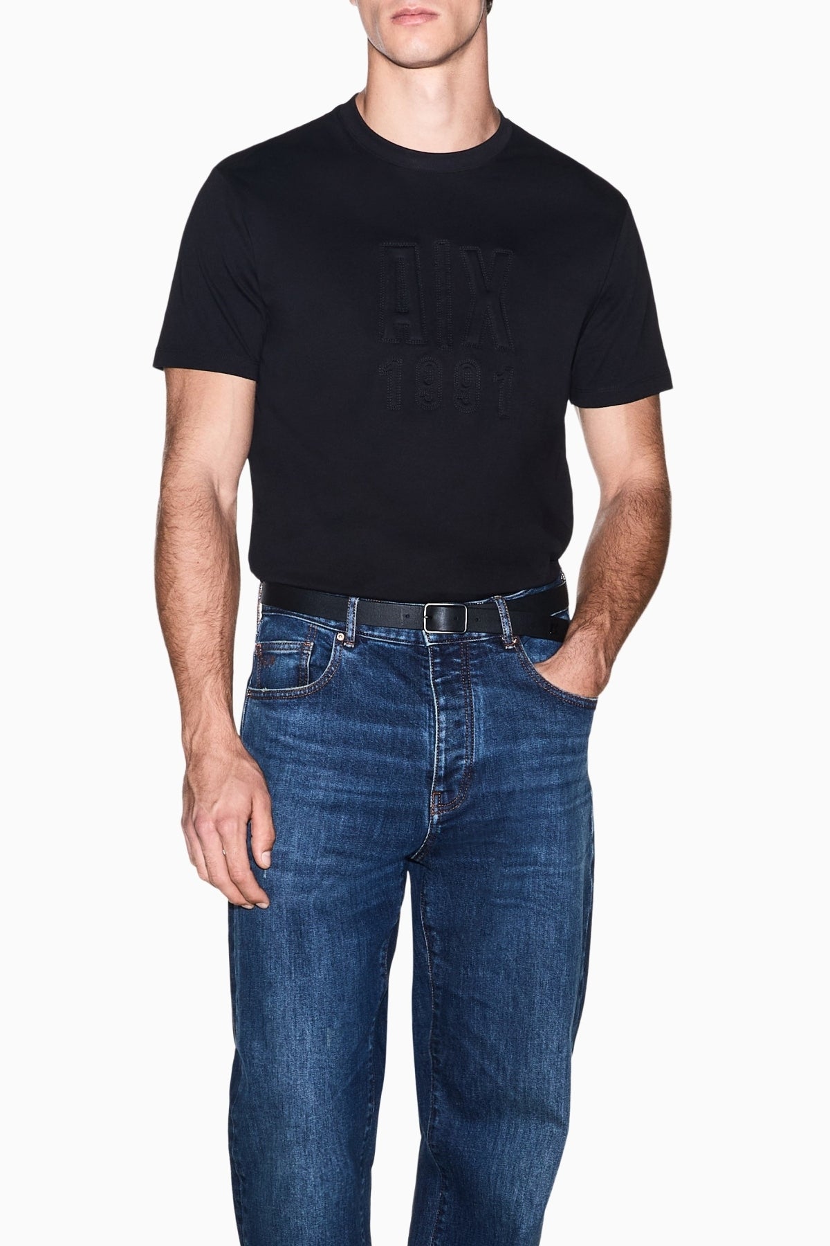 ARMANI EXCHANGE XM AF T SHIRT en color NEGRO  (1)