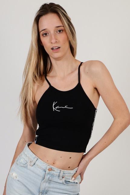 KARL KANI SIGNATUTE TAPE TOP en color NEGRO  (1)