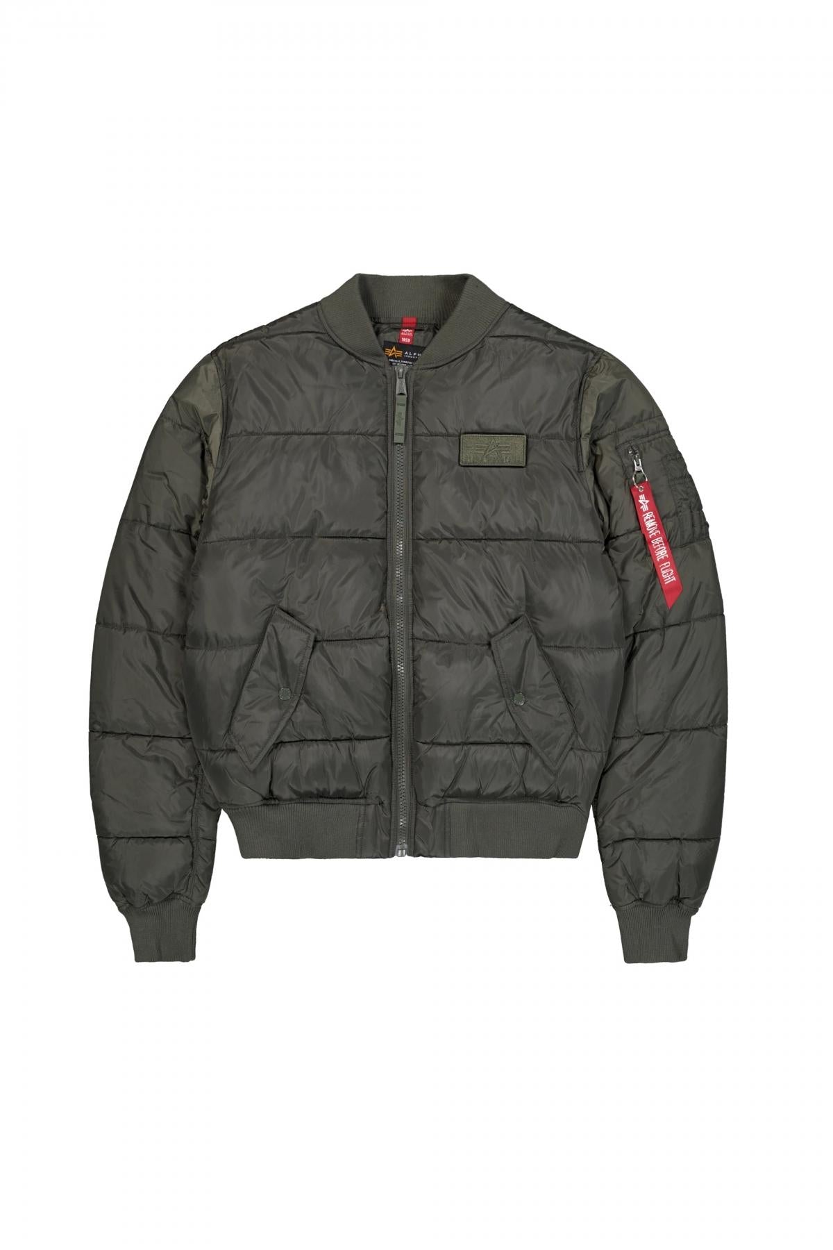 ALPHA INDUSTRIES MA- PUFFER BOMBER en color VERDE  (2)