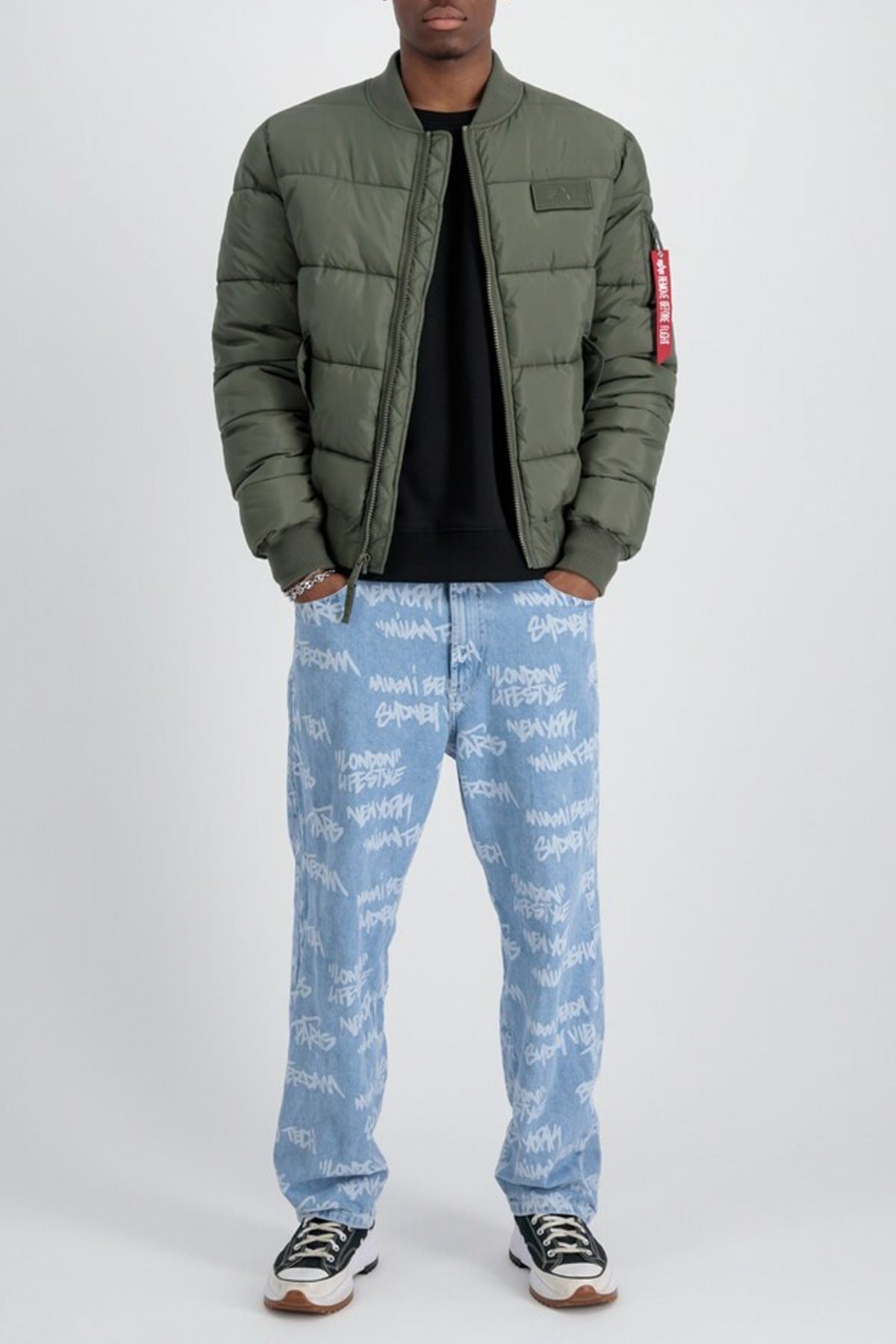 ALPHA INDUSTRIES MA- PUFFER BOMBER en color VERDE  (4)