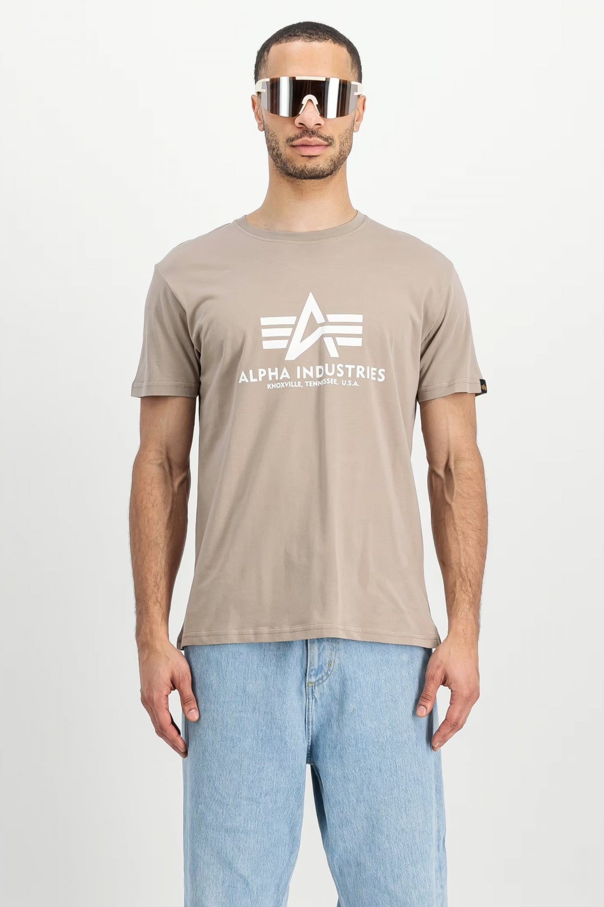 ALPHA INDUSTRIES T-SHIRT en color MARRON  (1)