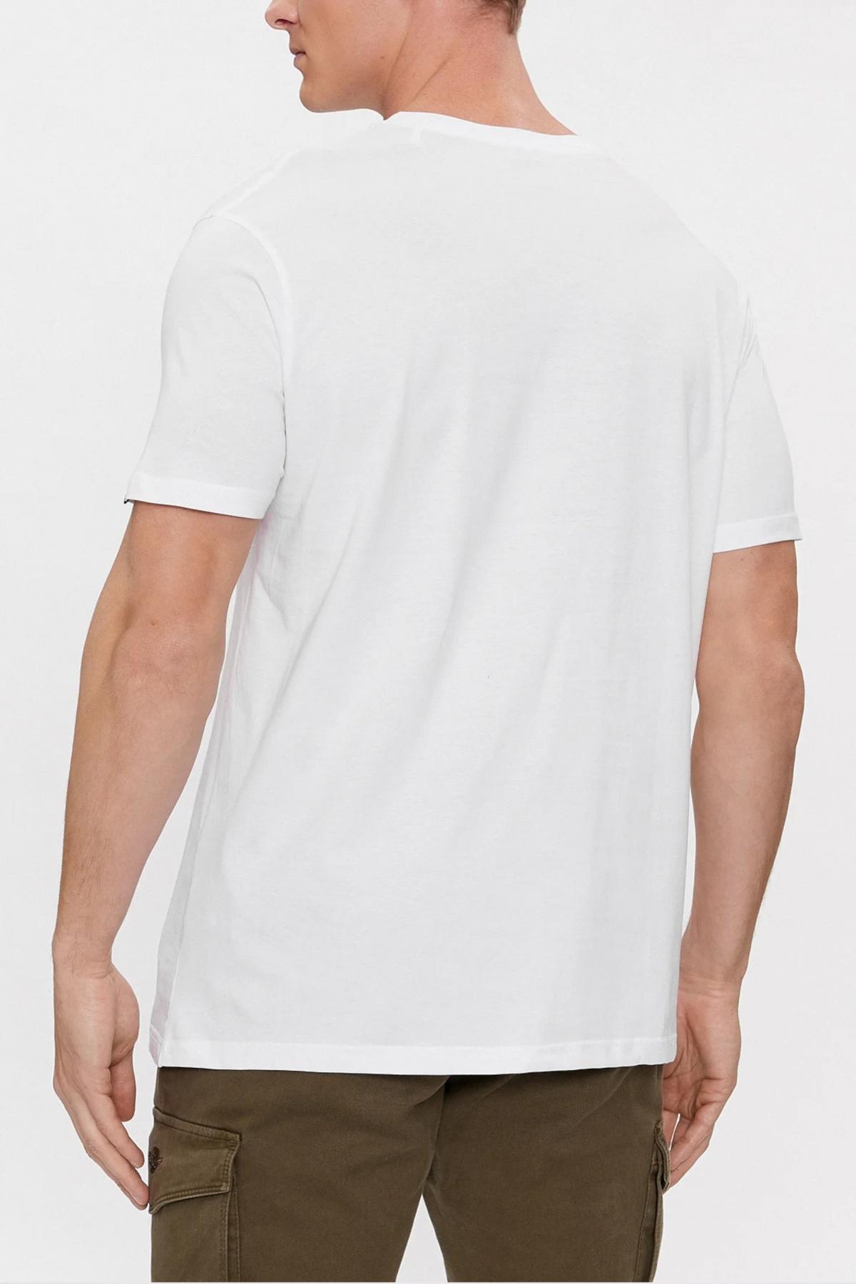 ALPHA INDUSTRIES BASIC T-SHIRT en color BLANCO  (3)